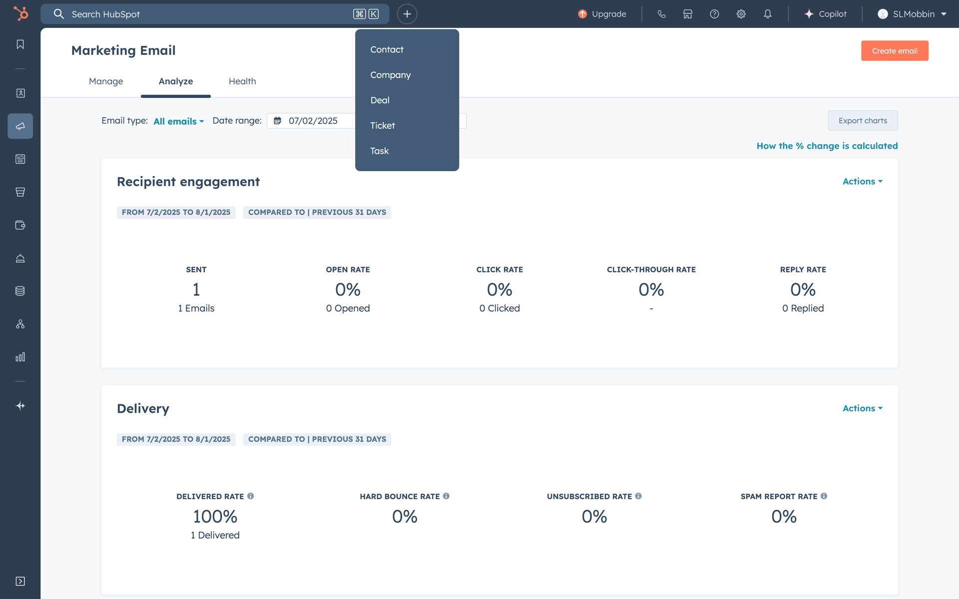 HubSpot Web UI screenshot 16