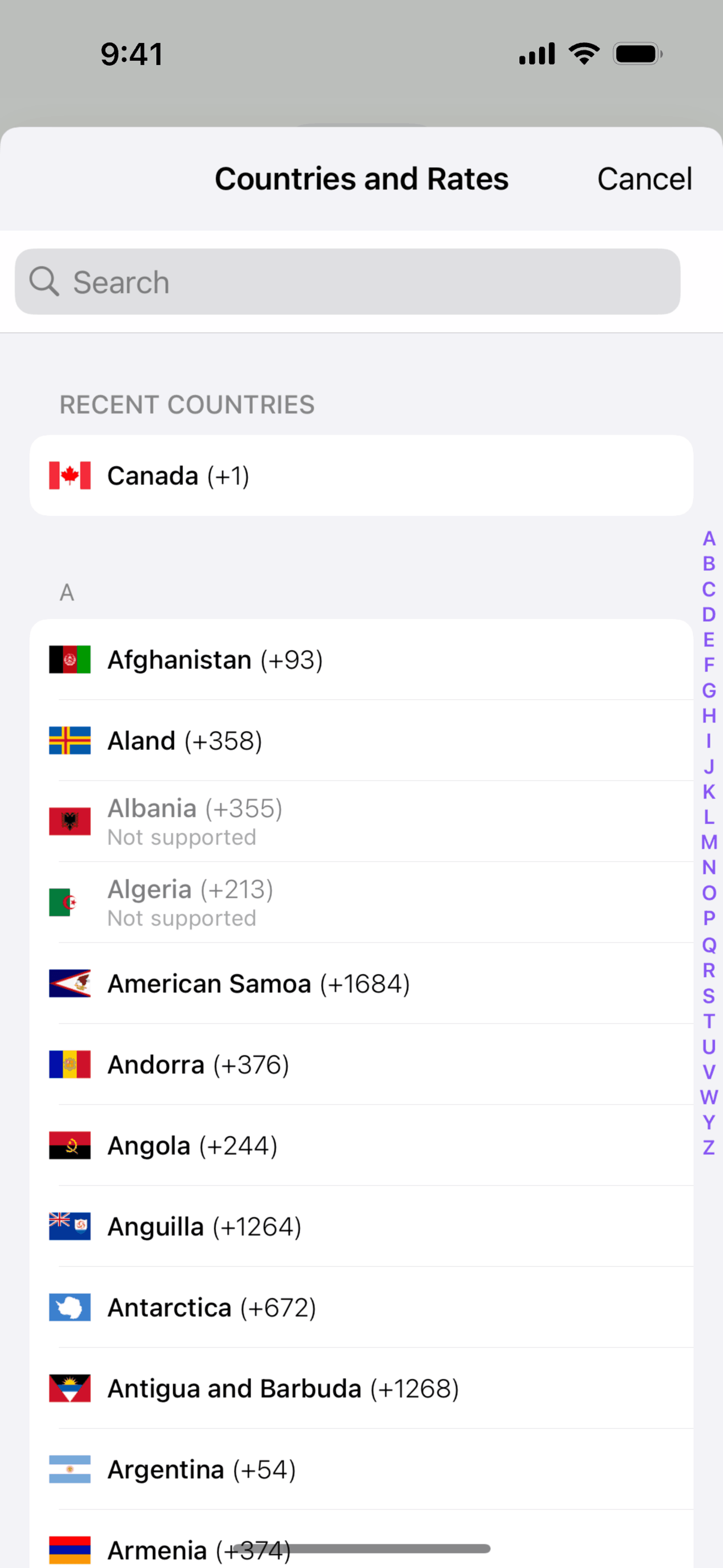 TextNow iOS UI screenshot 6