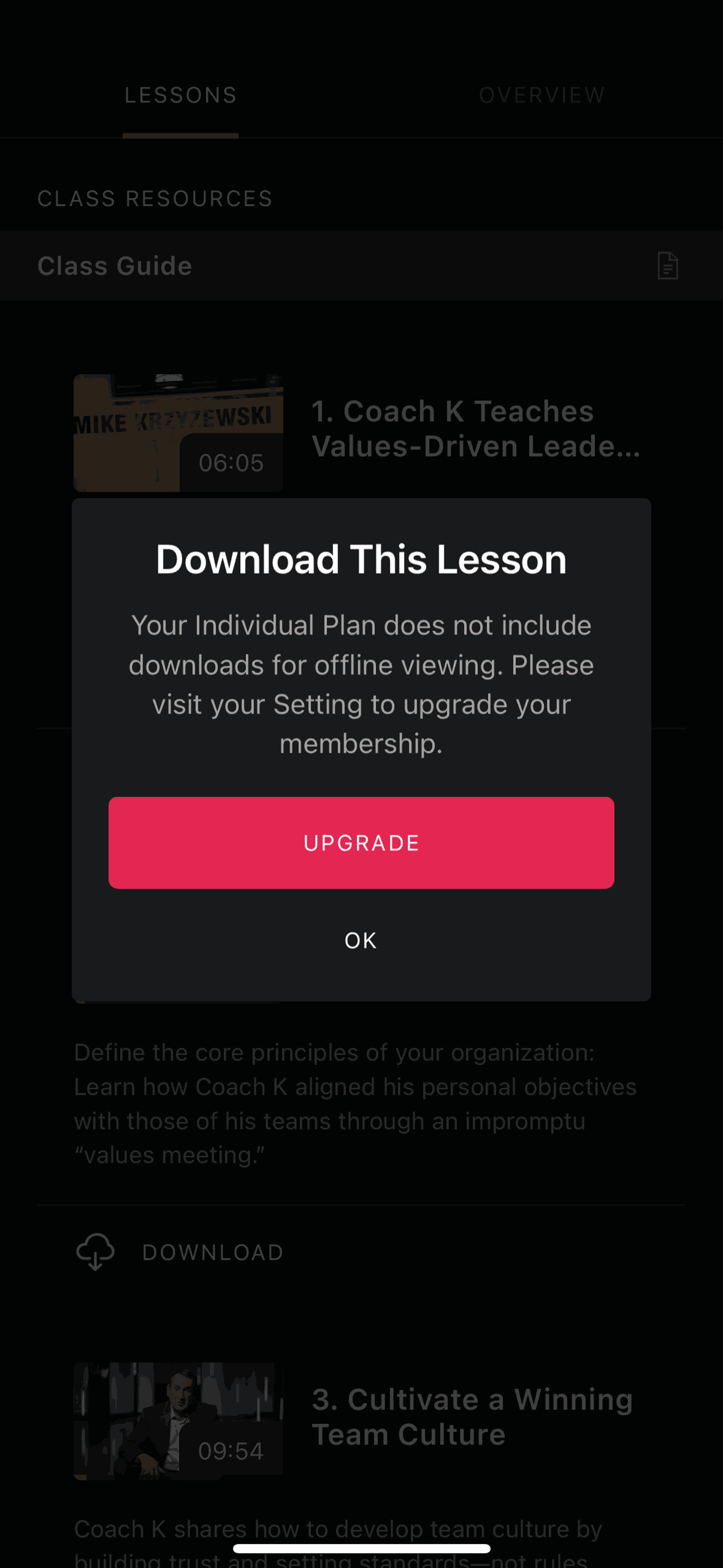 MasterClass iOS UI screenshot 19