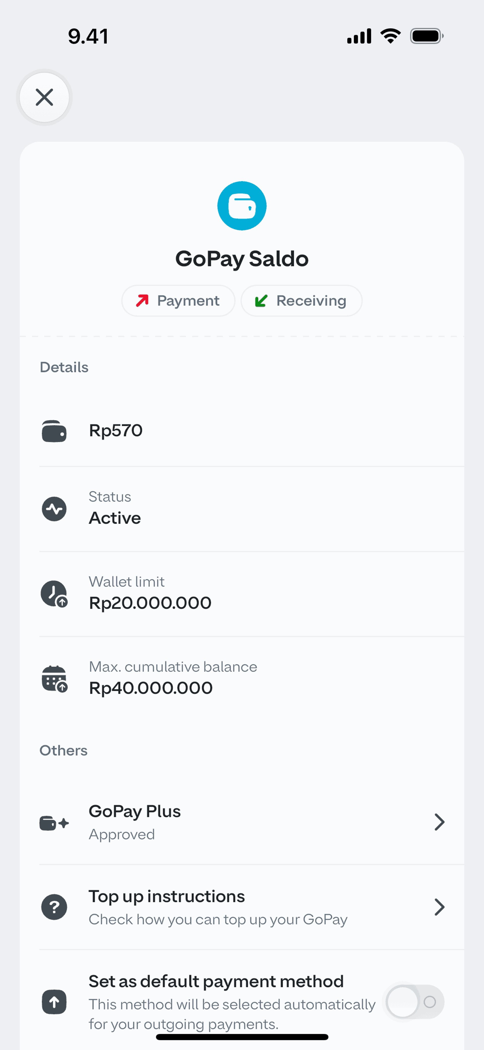 GoPay iOS UI screenshot 17