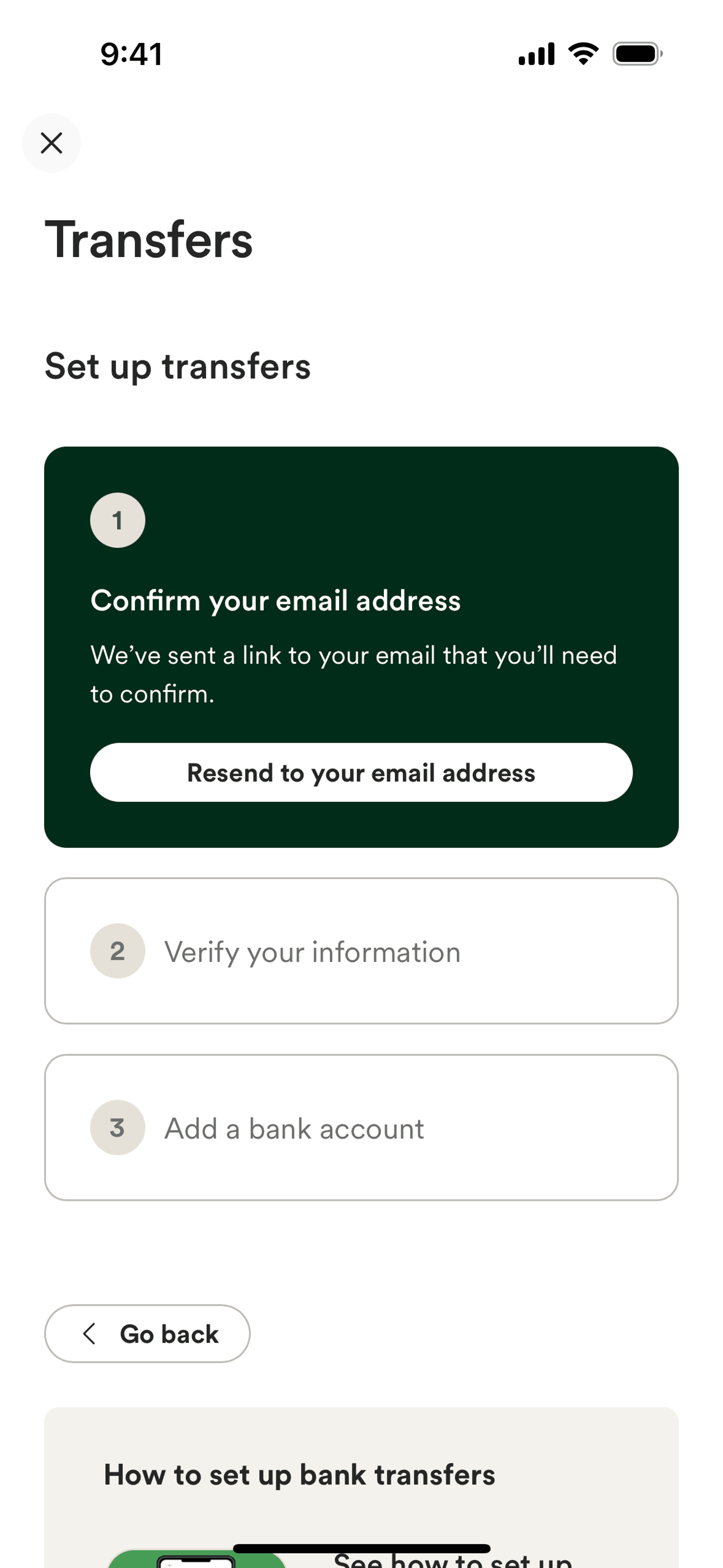 GoFundMe iOS UI screenshot 13