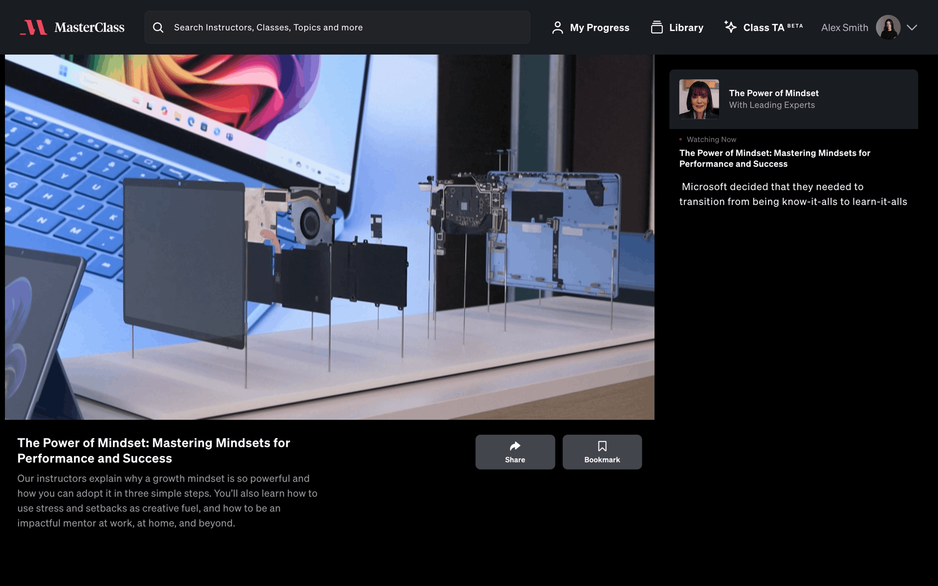 MasterClass Web UI screenshot 11