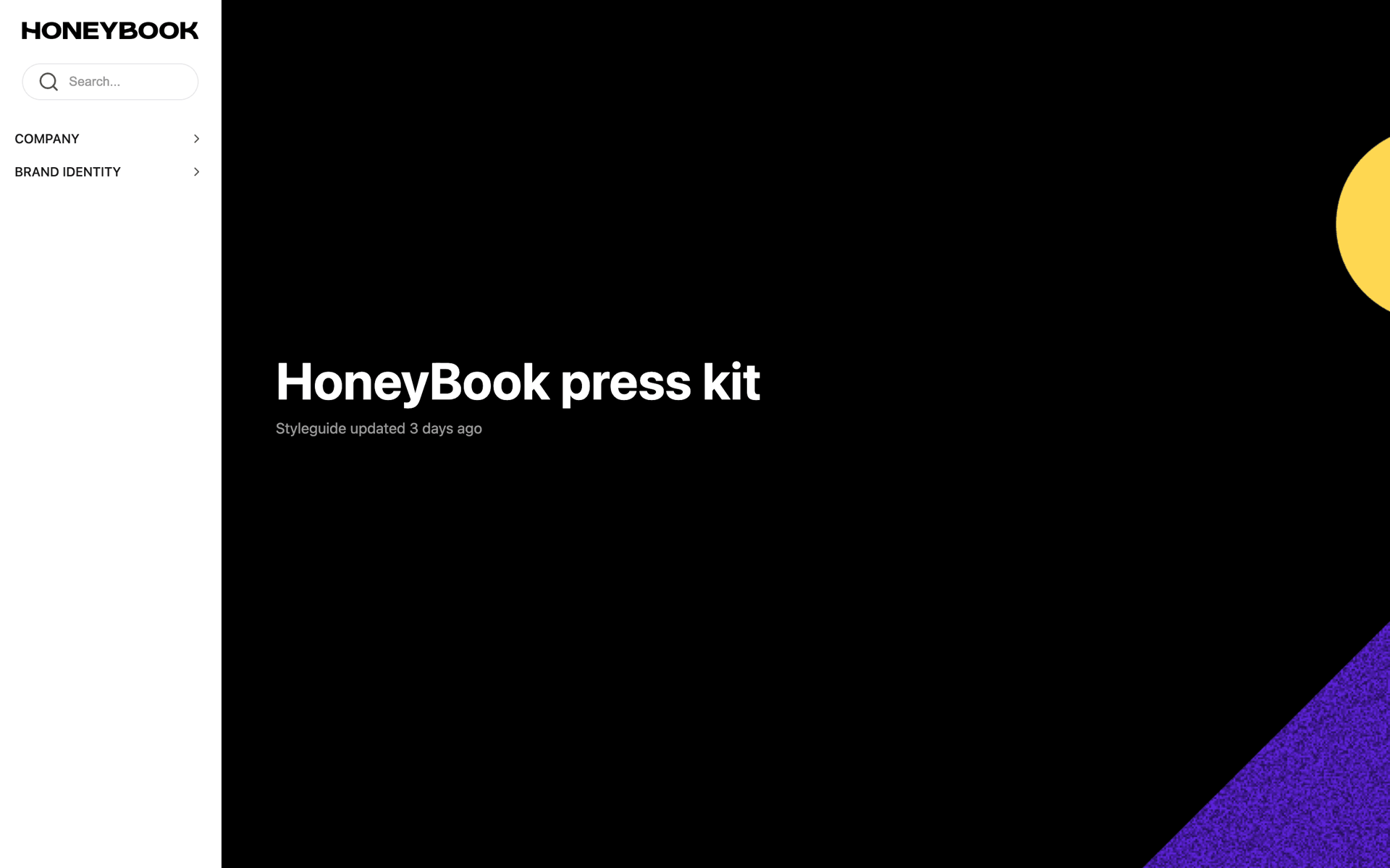 HoneyBook Web UI screenshot 18