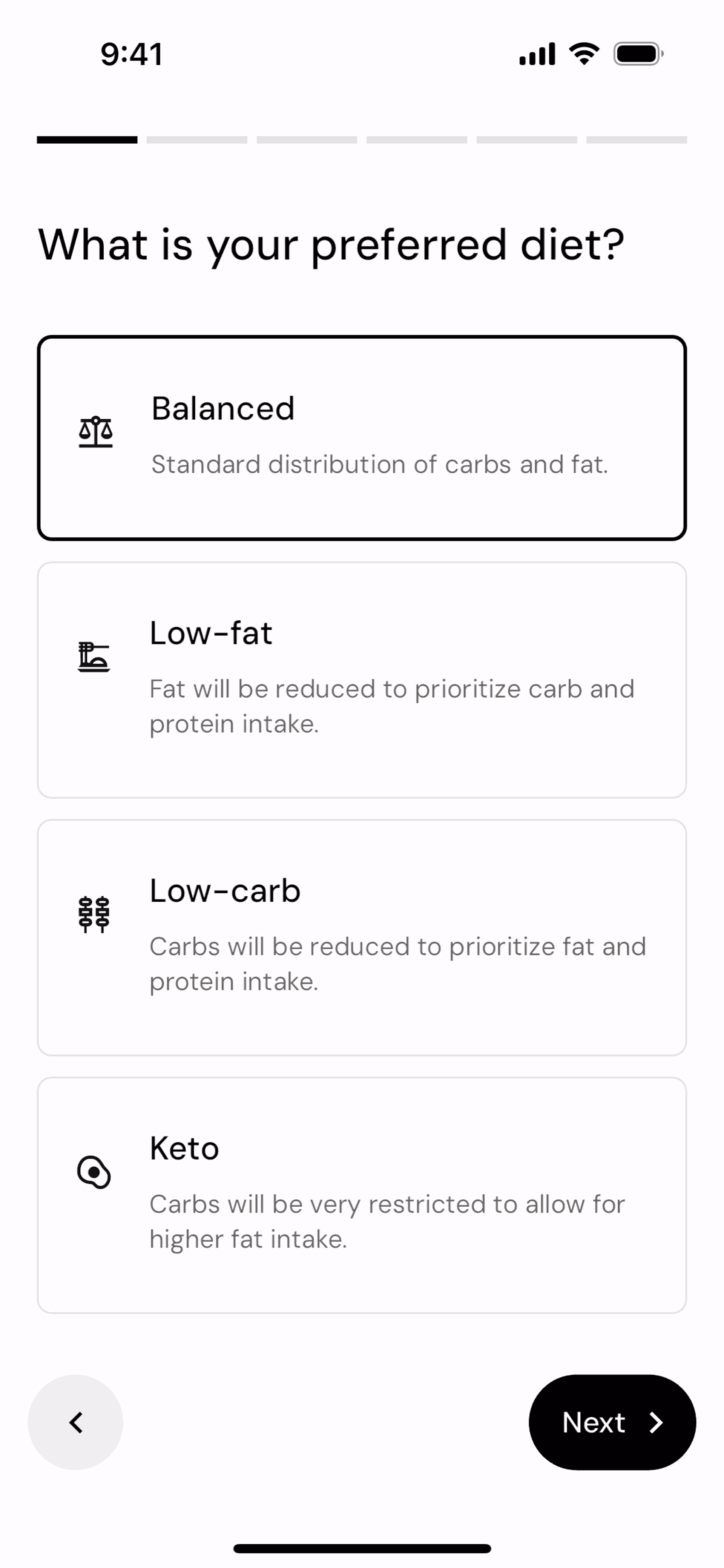 MacroFactor iOS UI screenshot 13