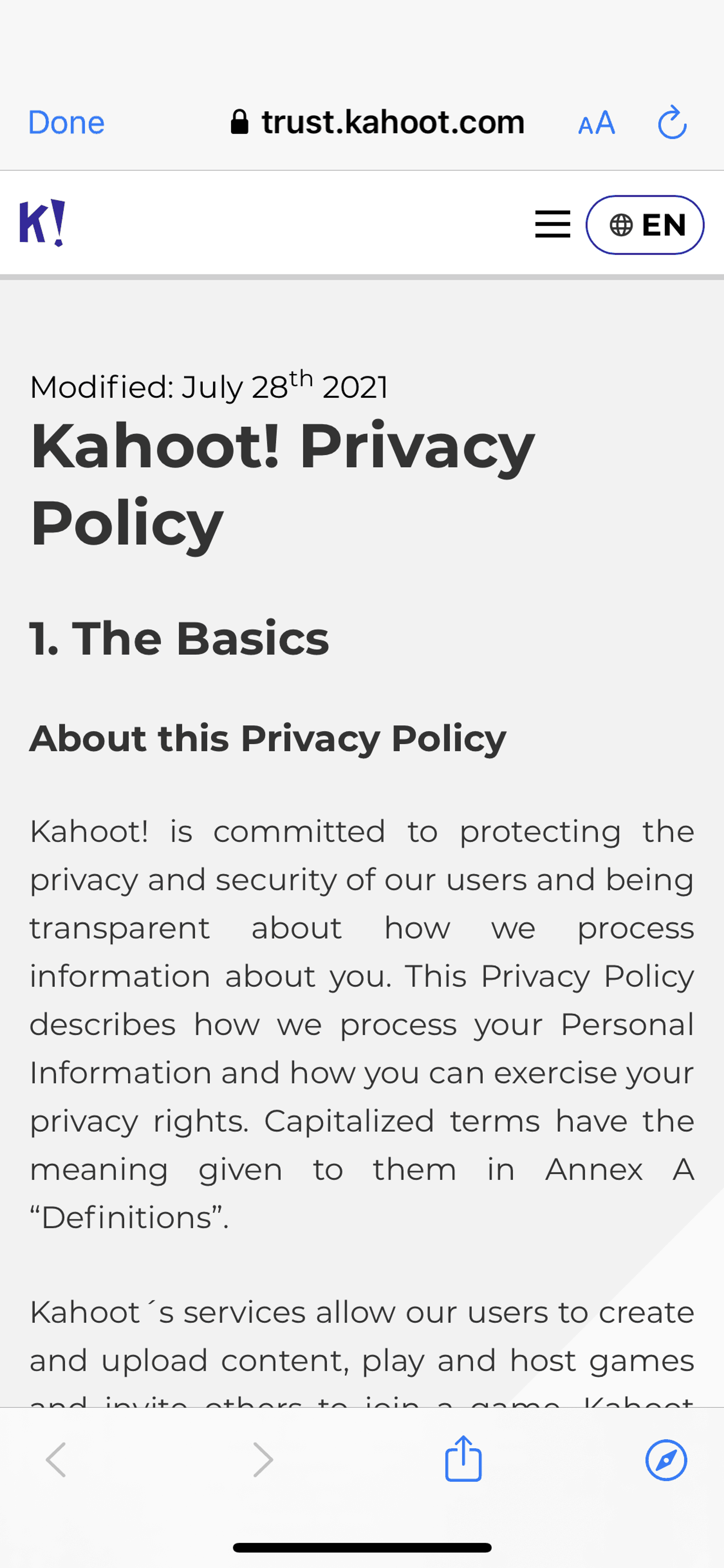 Kahoot! iOS UI screenshot 15