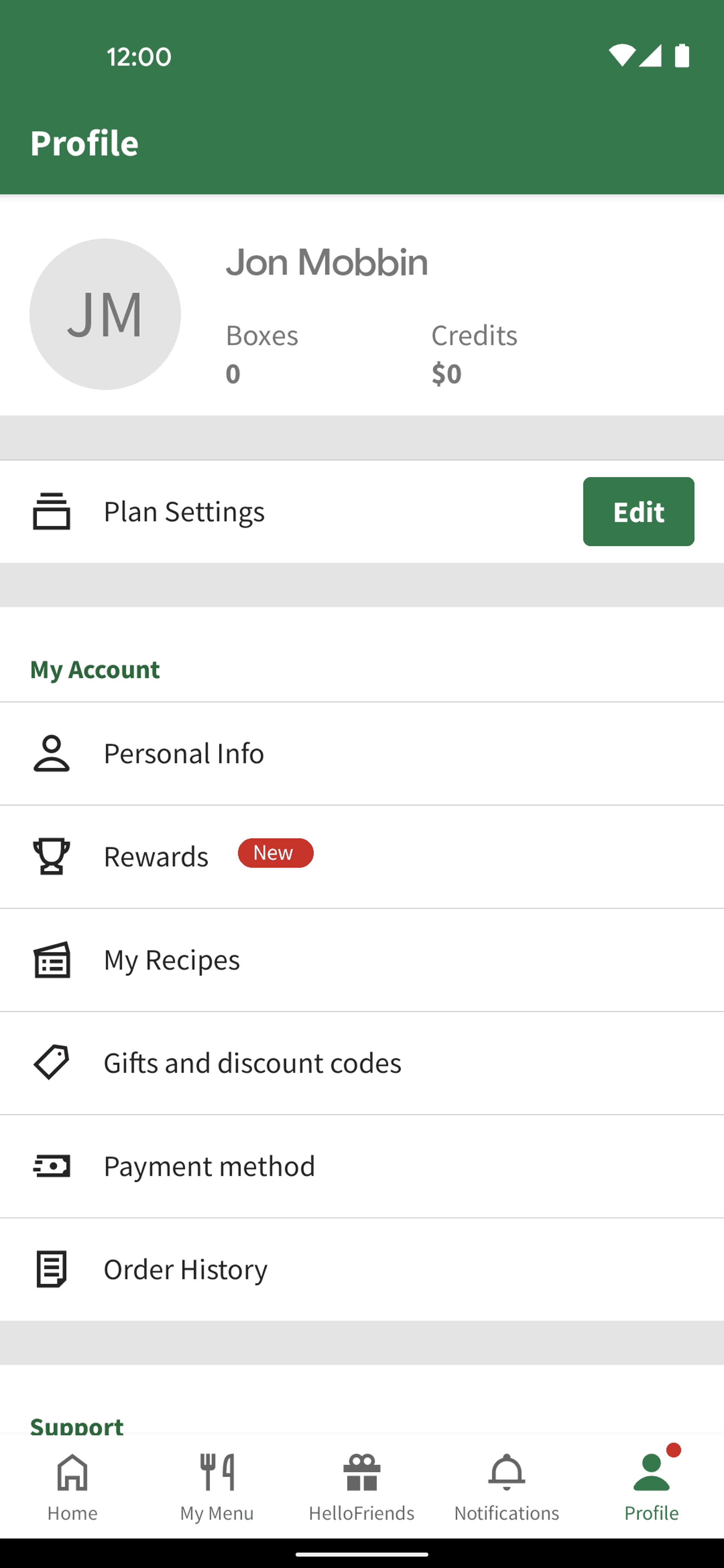 HelloFresh Android UI screenshot 3