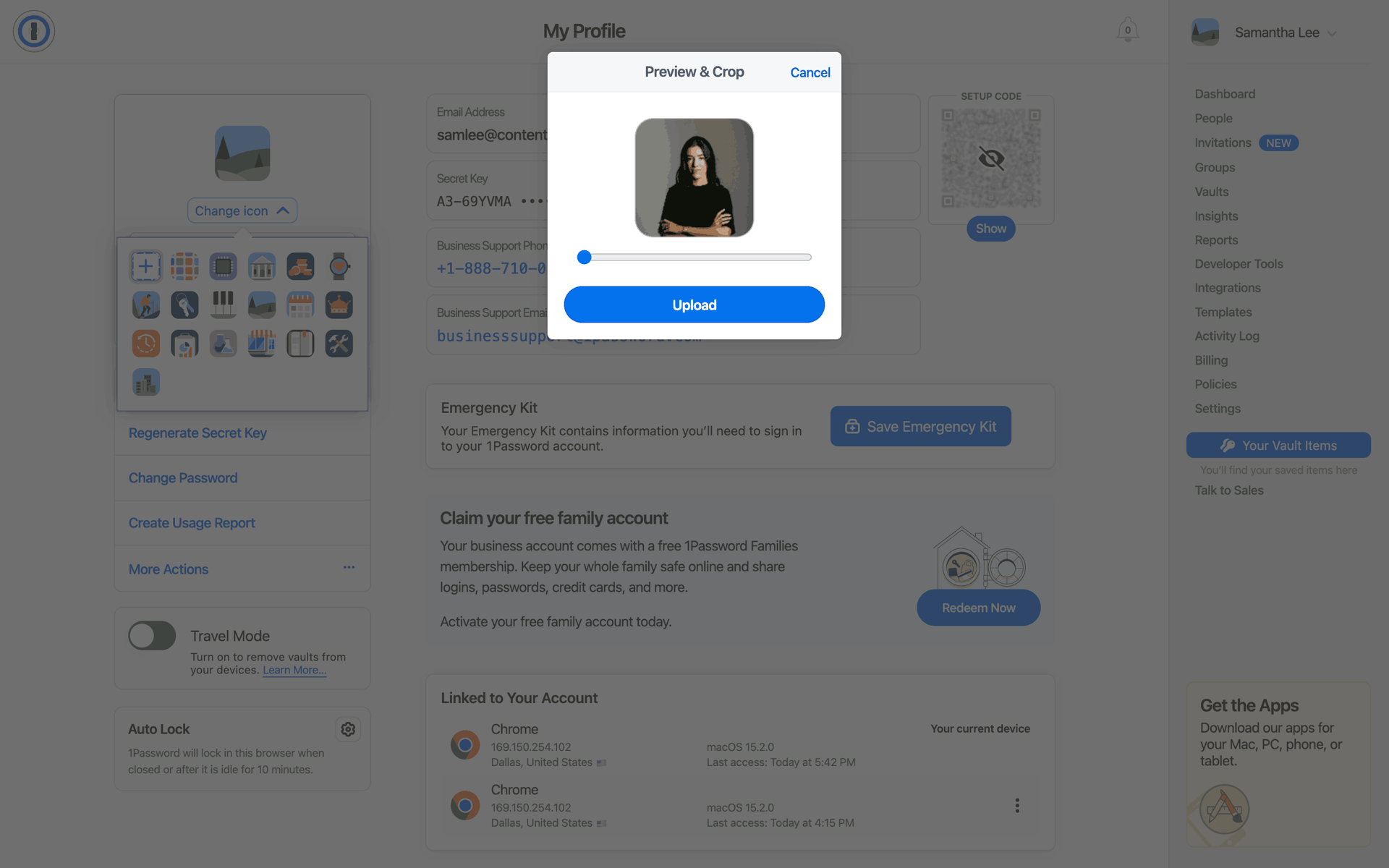 1Password Web UI screenshot 18