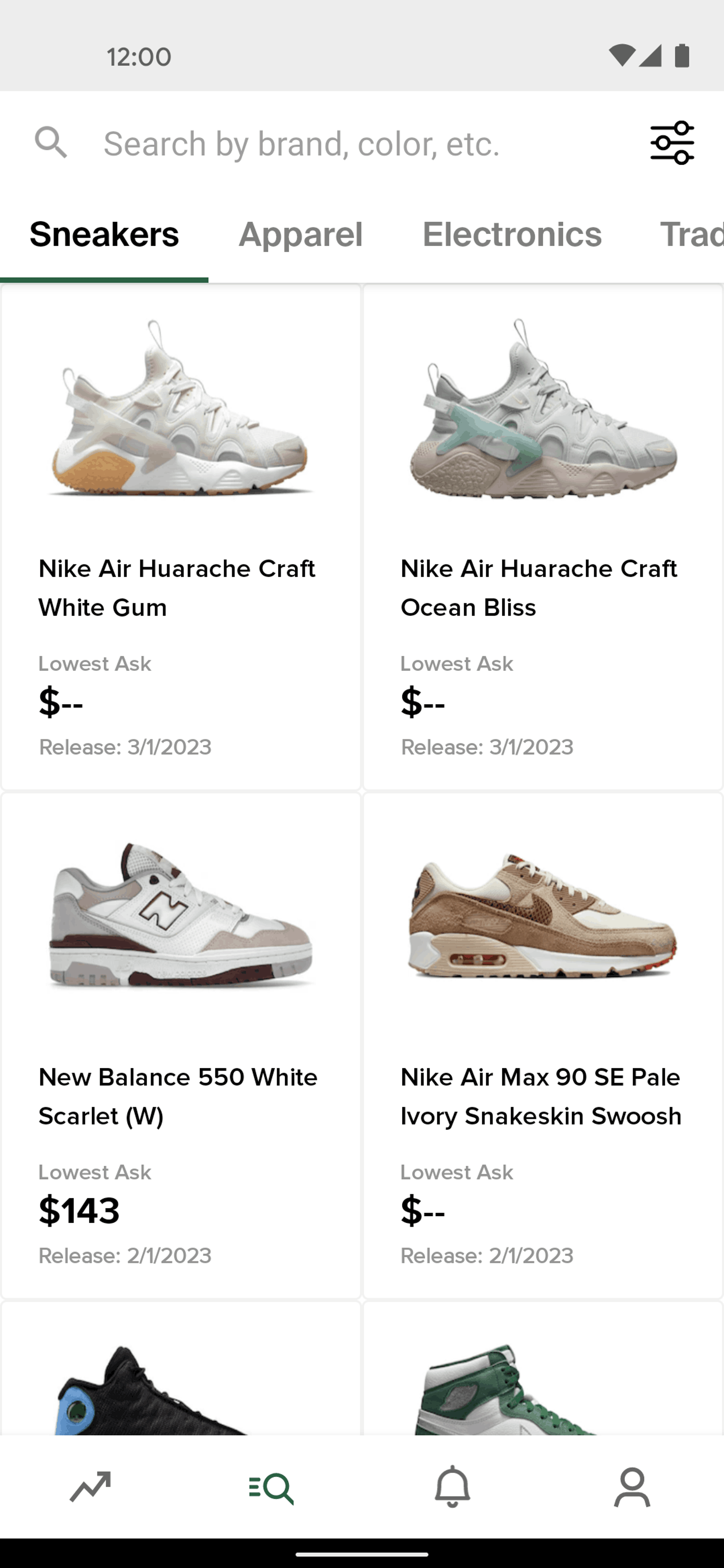 StockX Android UI screenshot 7
