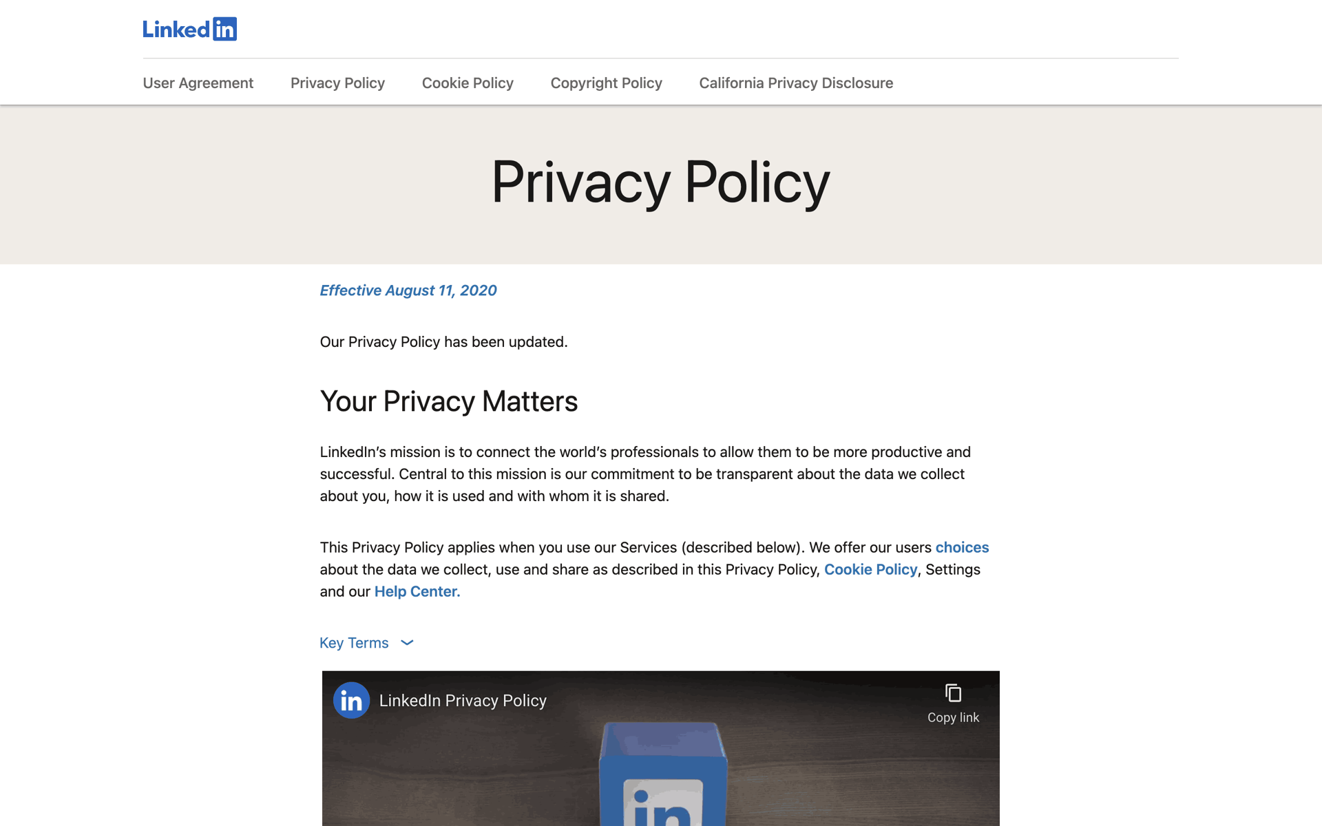 LinkedIn Web UI screenshot 10
