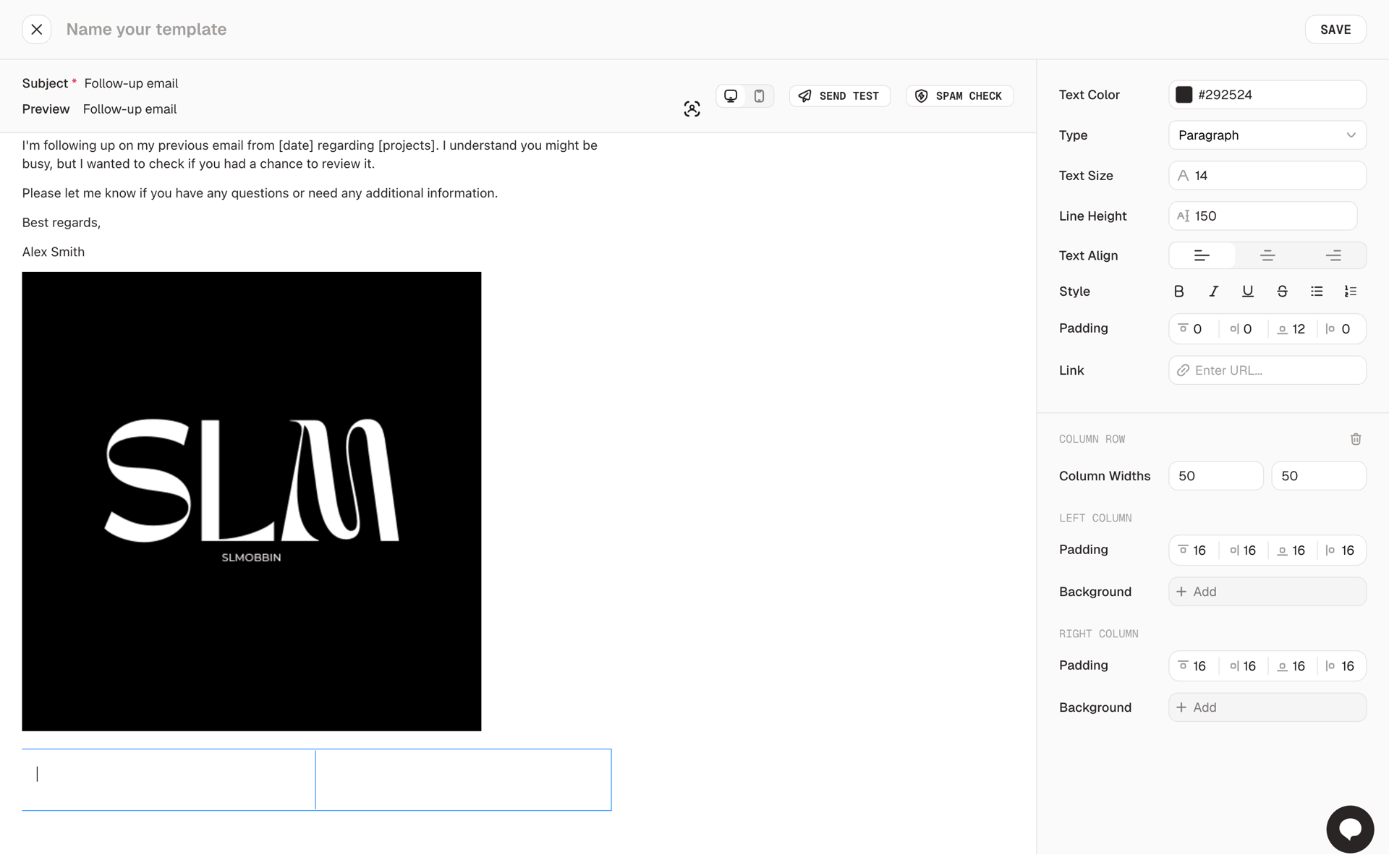 AutoSend Web UI screenshot 2