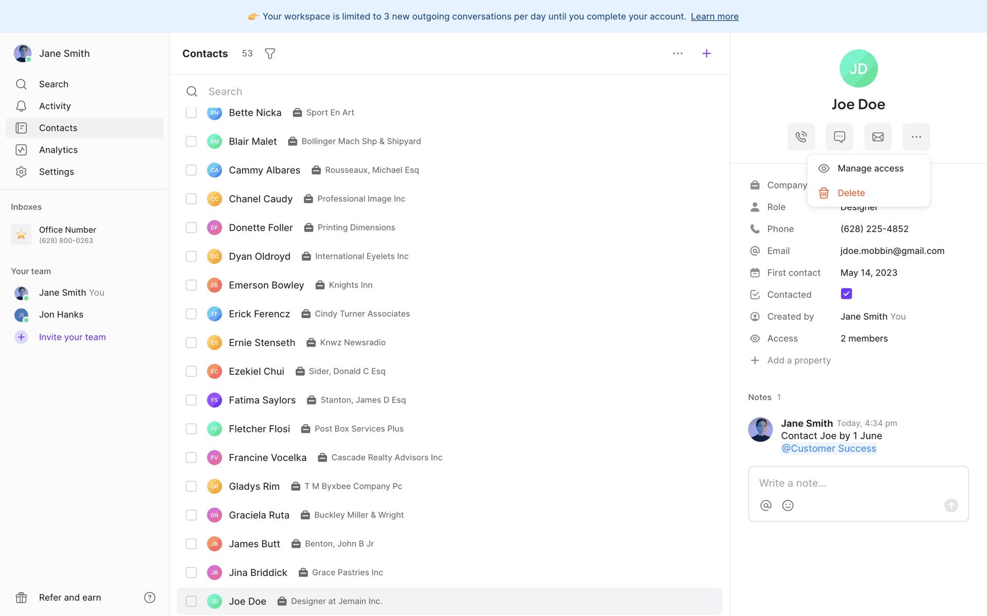 OpenPhone Web UI screenshot 21