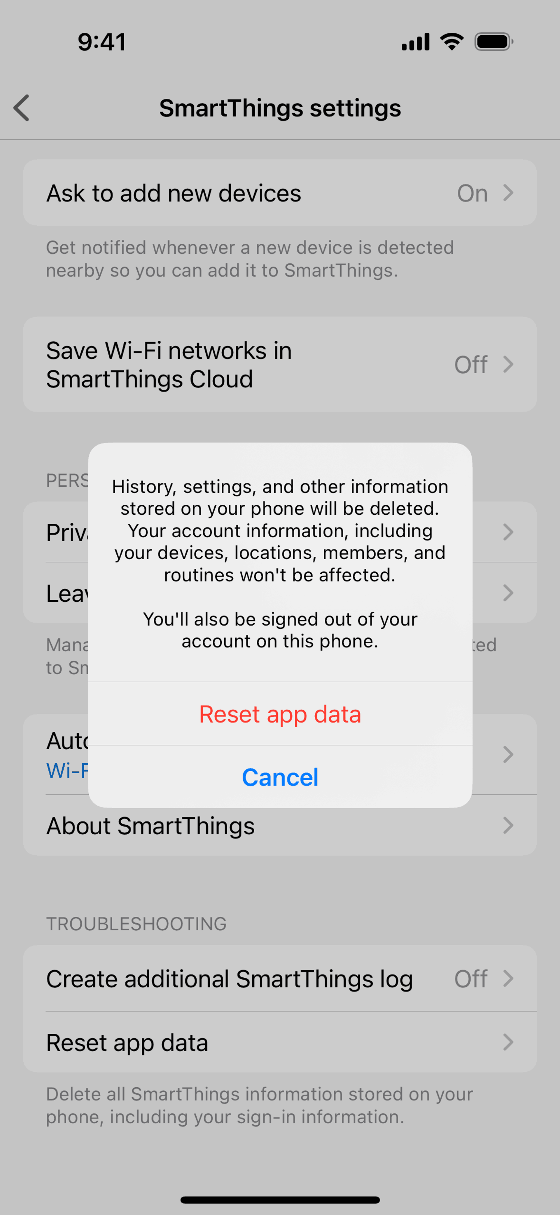 SmartThings iOS UI screenshot 18