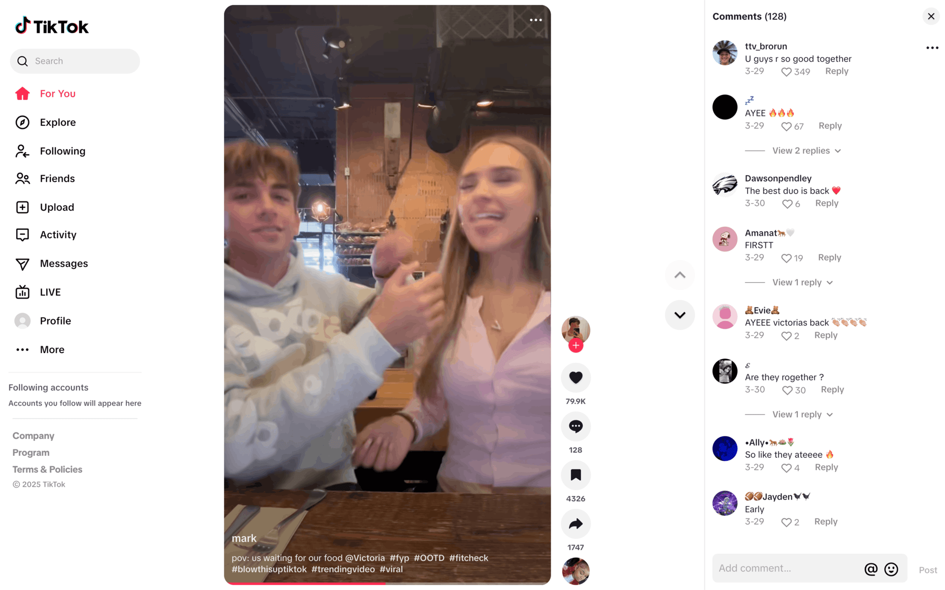 TikTok Web UI screenshot 16