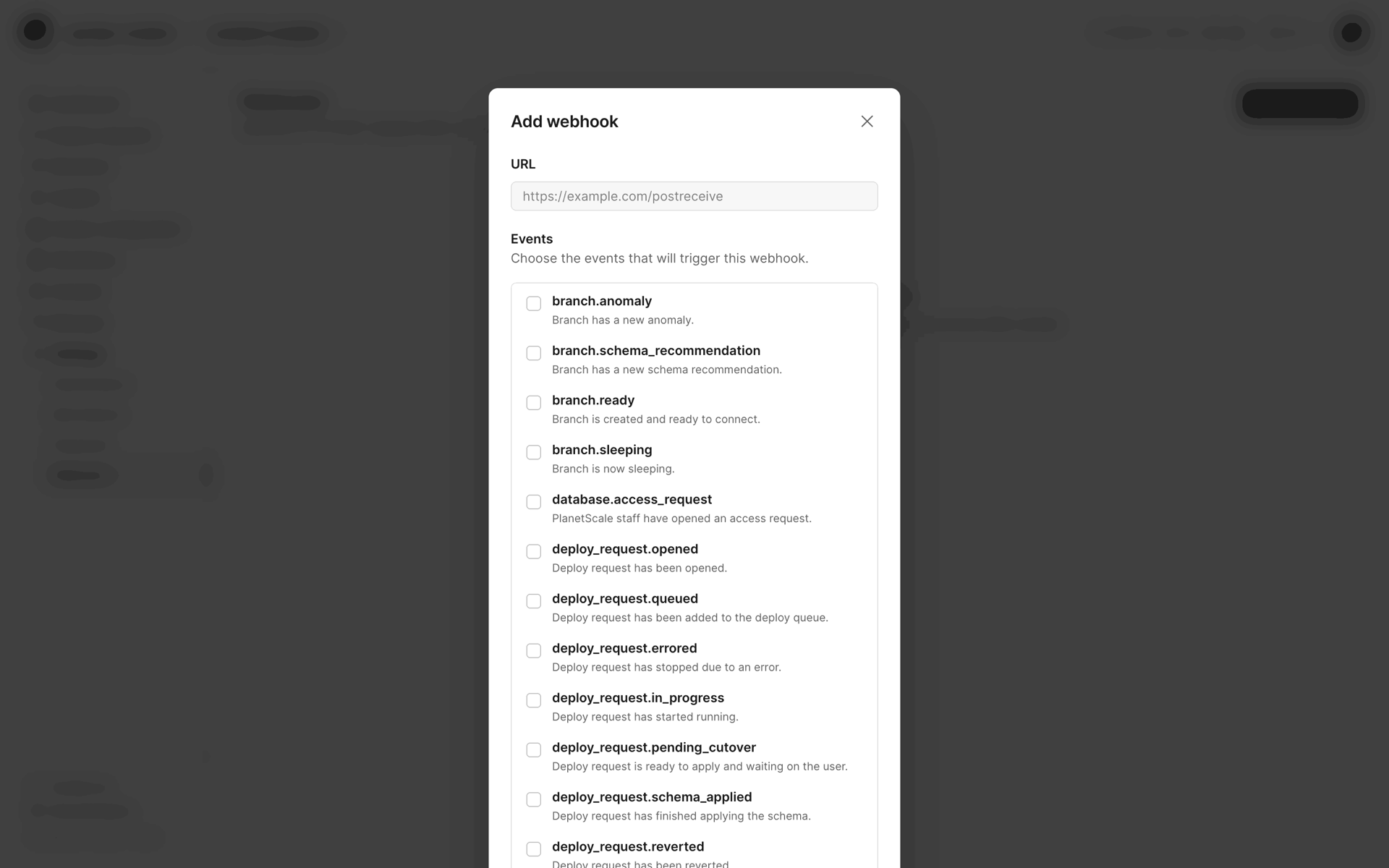 PlanetScale Web UI screenshot 10