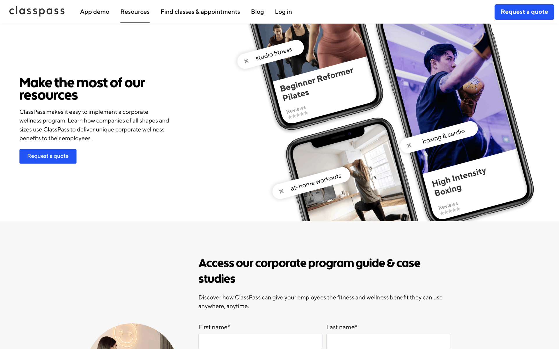 ClassPass Web UI screenshot 8