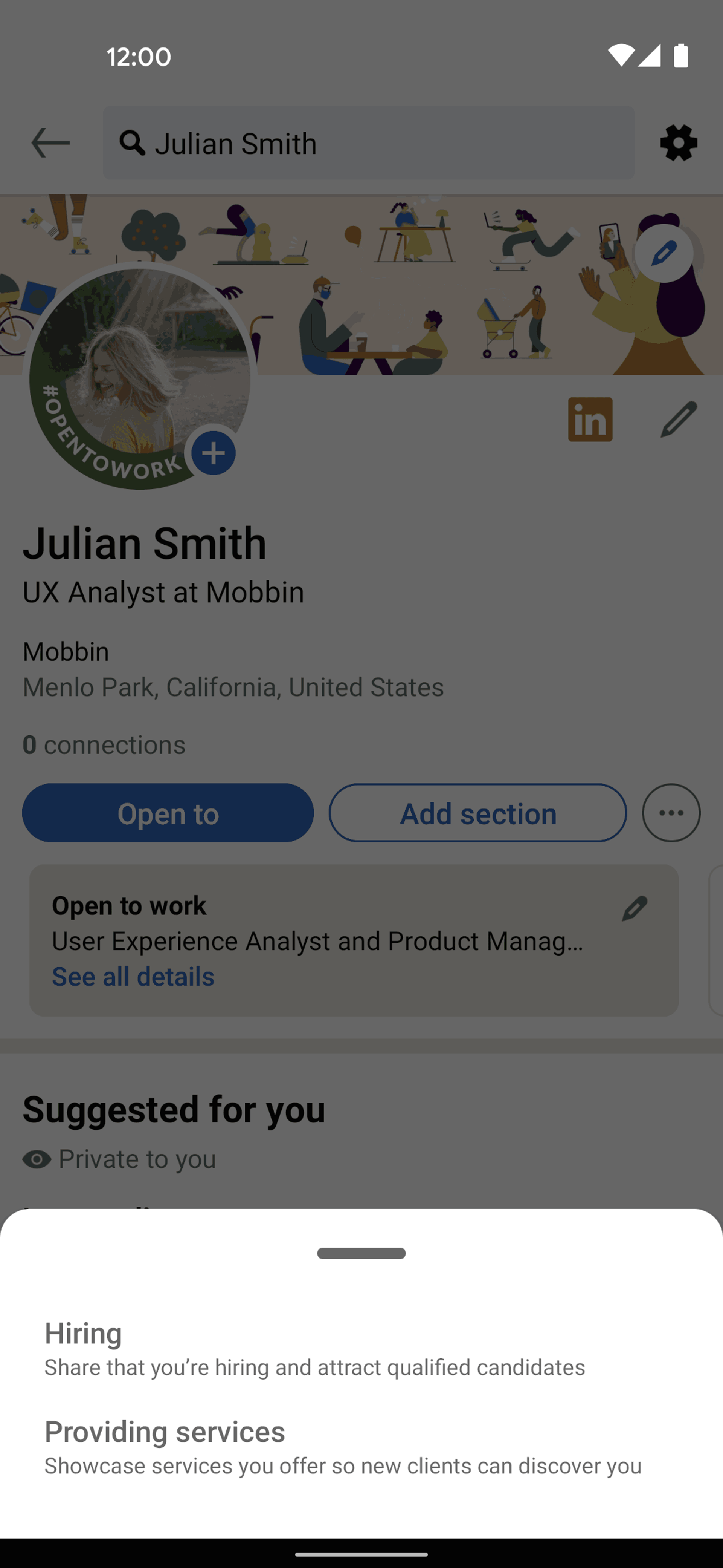 LinkedIn Android UI screenshot 6