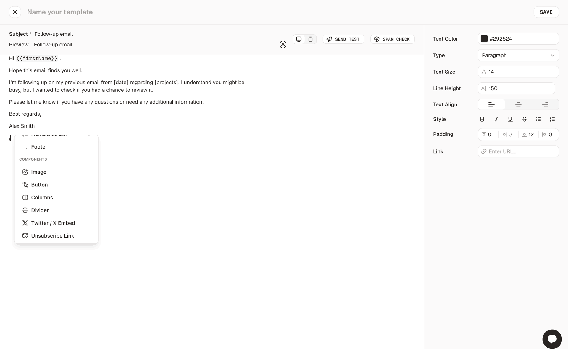 AutoSend Web UI screenshot 13