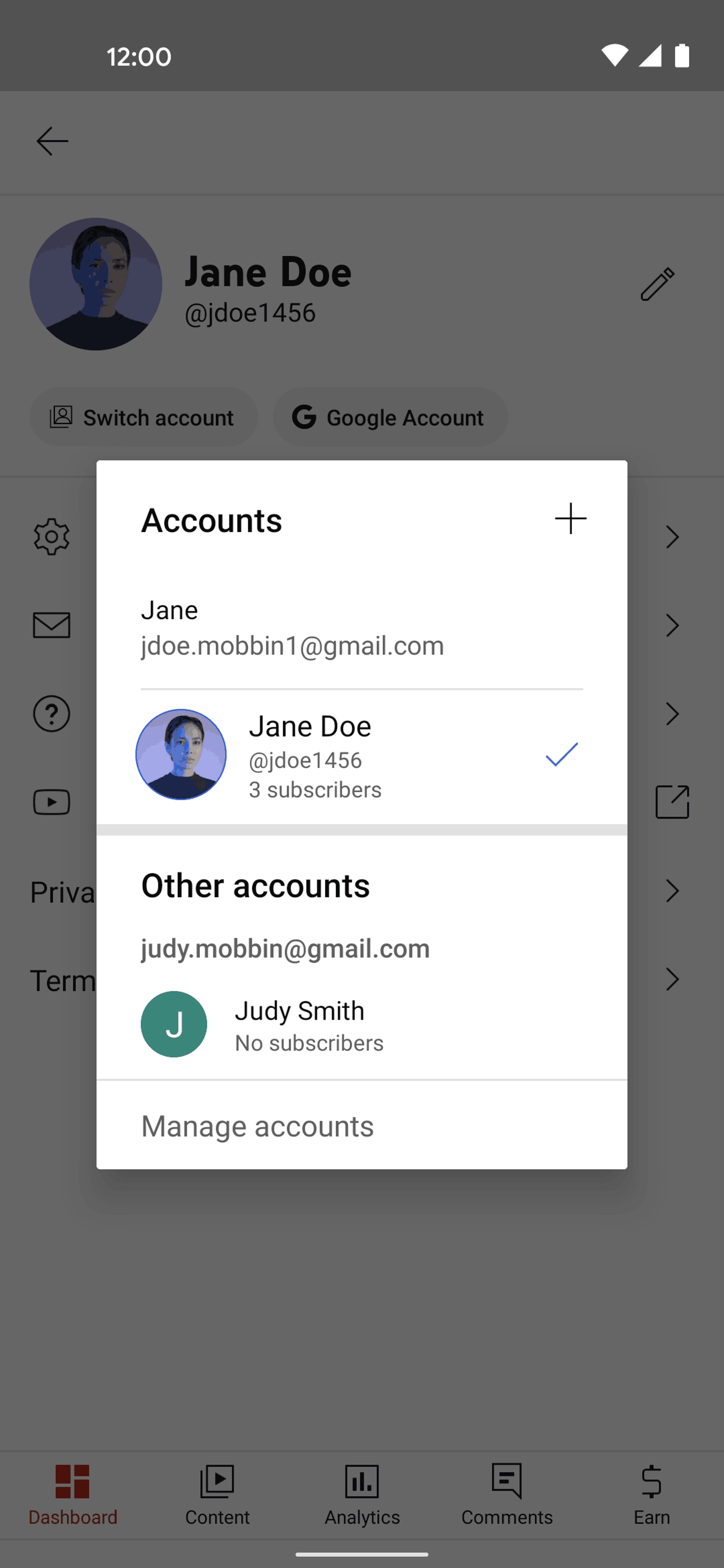 YouTube Studio Android UI screenshot 18