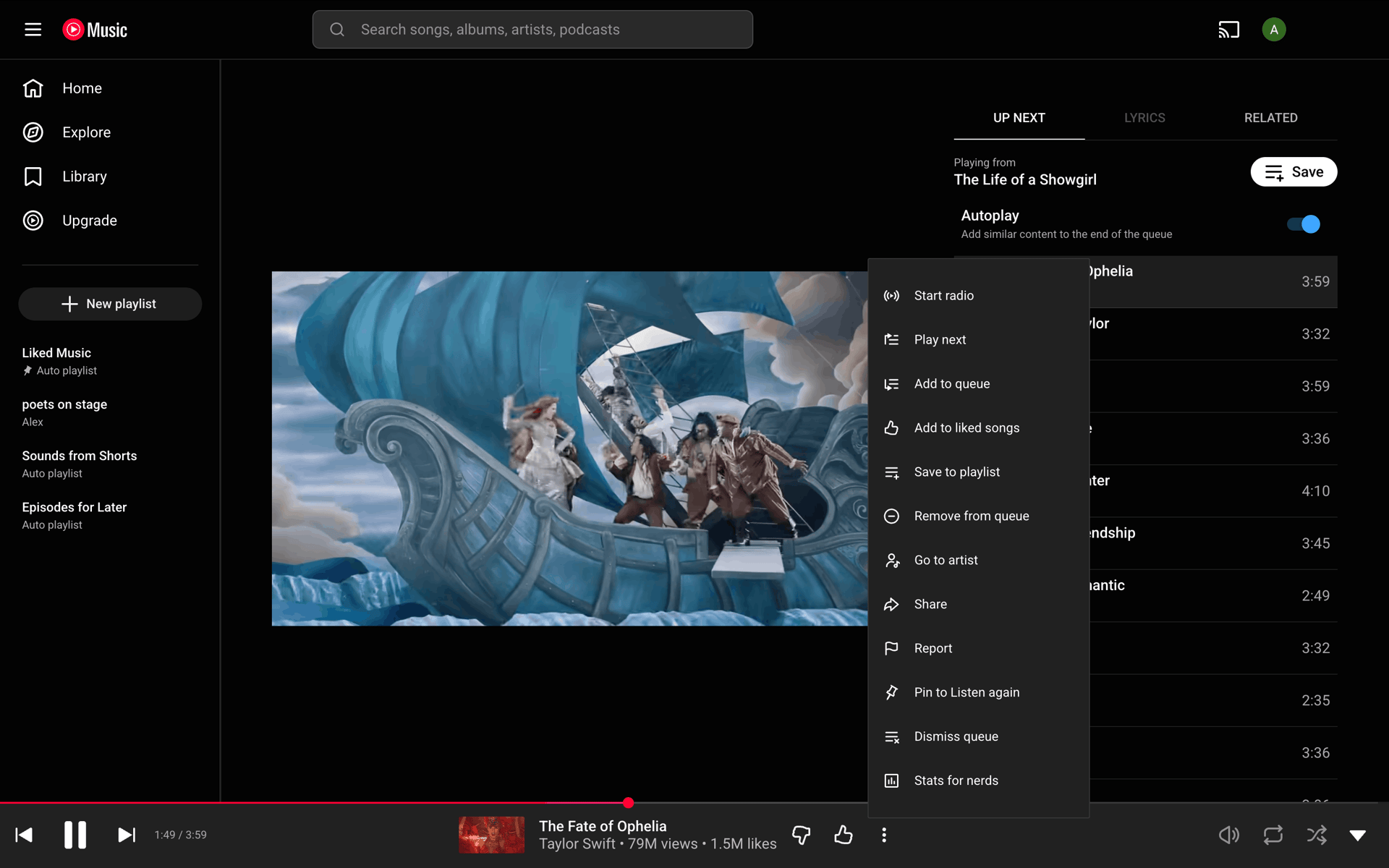 YouTube Music Web UI screenshot 12