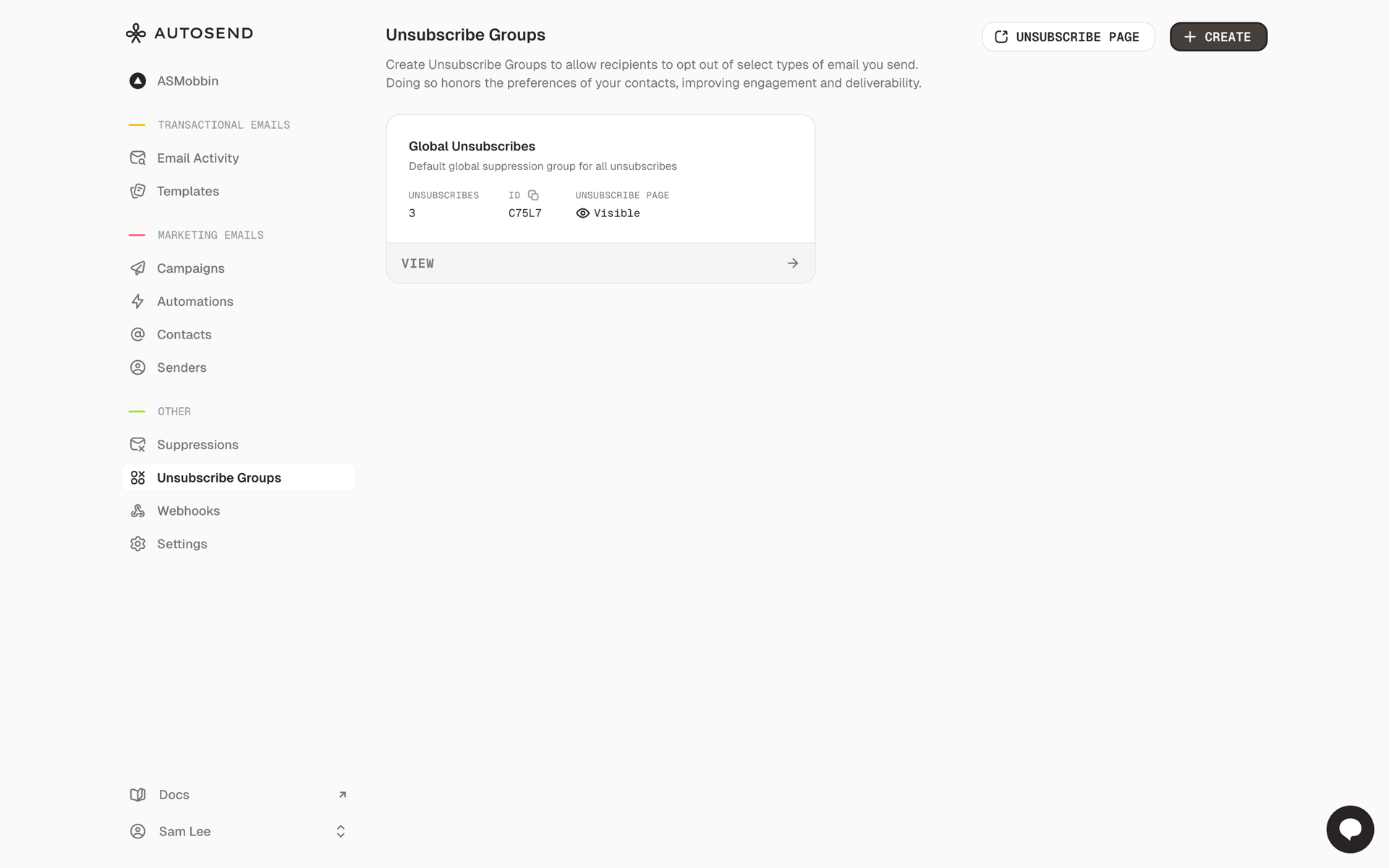 AutoSend Web UI screenshot 24