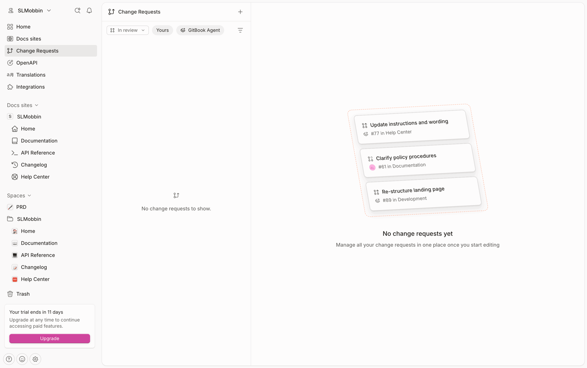 GitBook Web UI screenshot 11