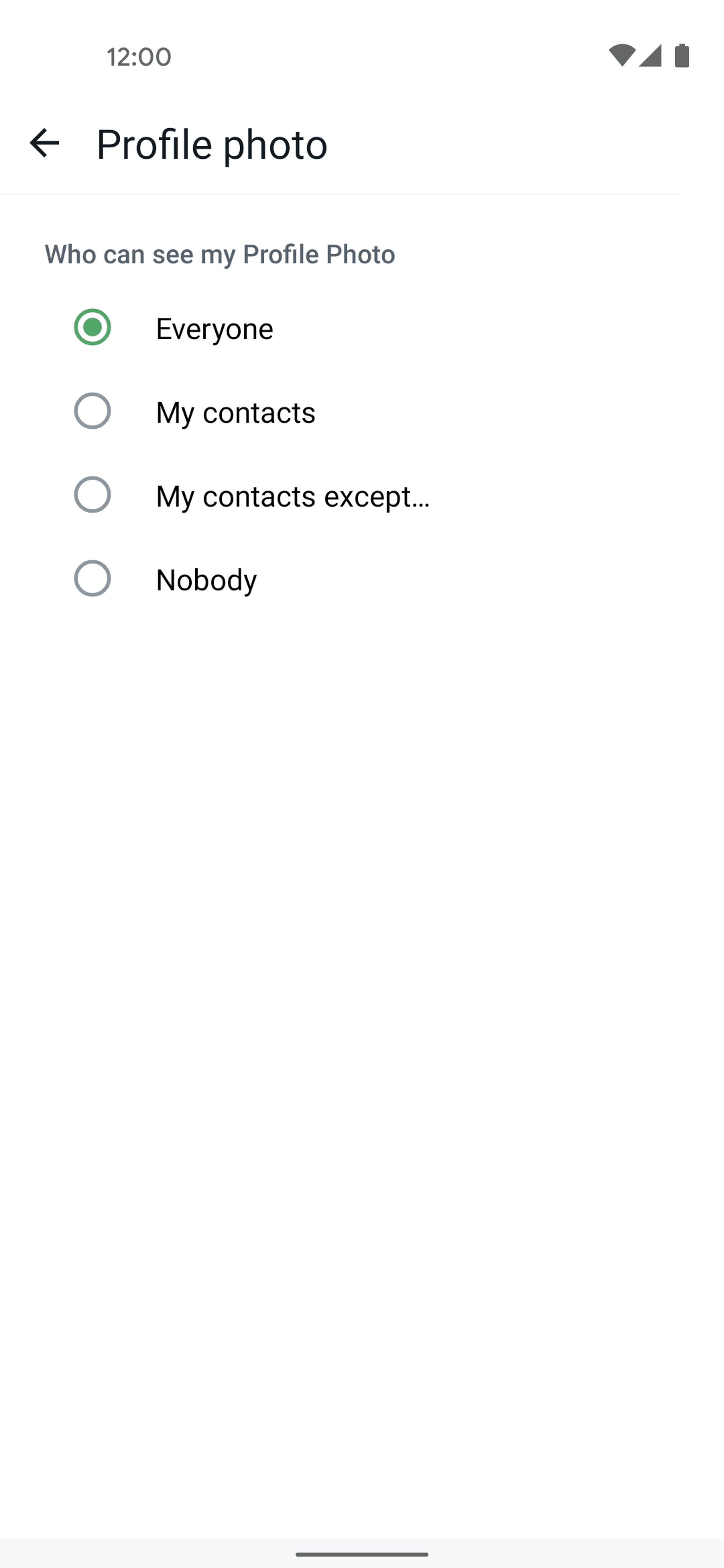 WhatsApp Android UI screenshot 11