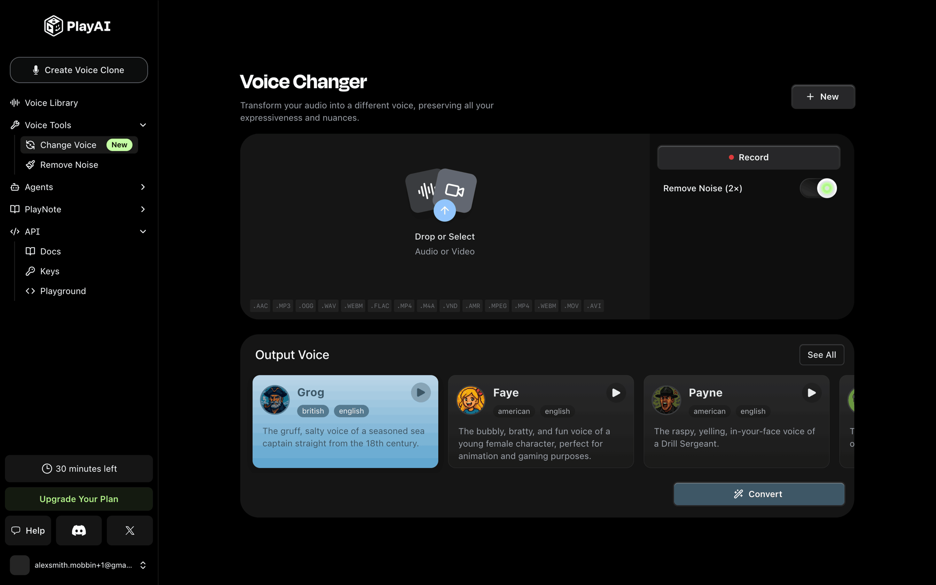 PlayAI Web UI screenshot 4
