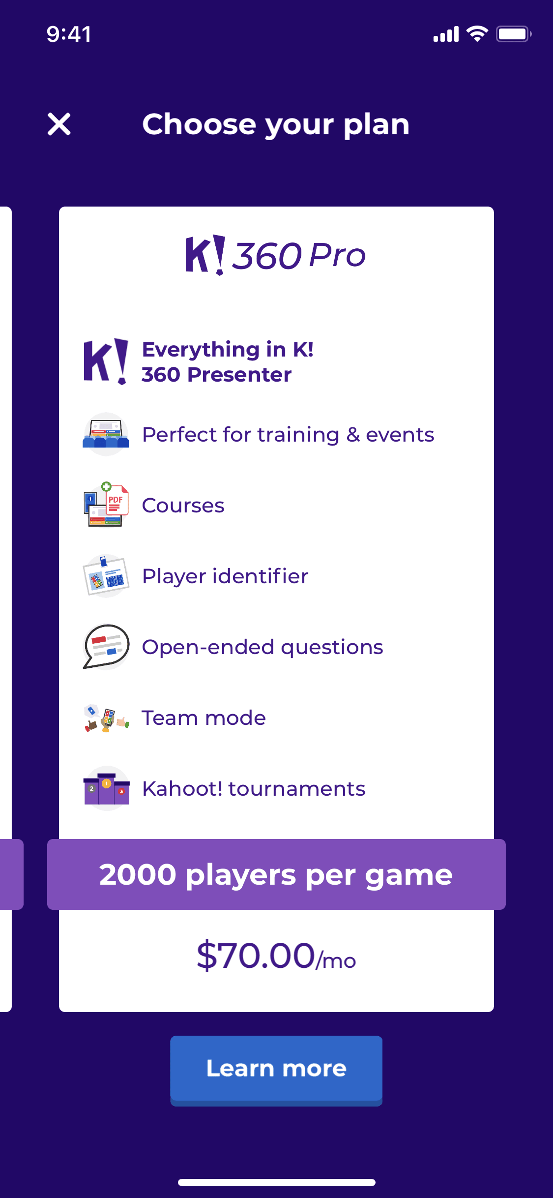 Kahoot! iOS UI screenshot 18