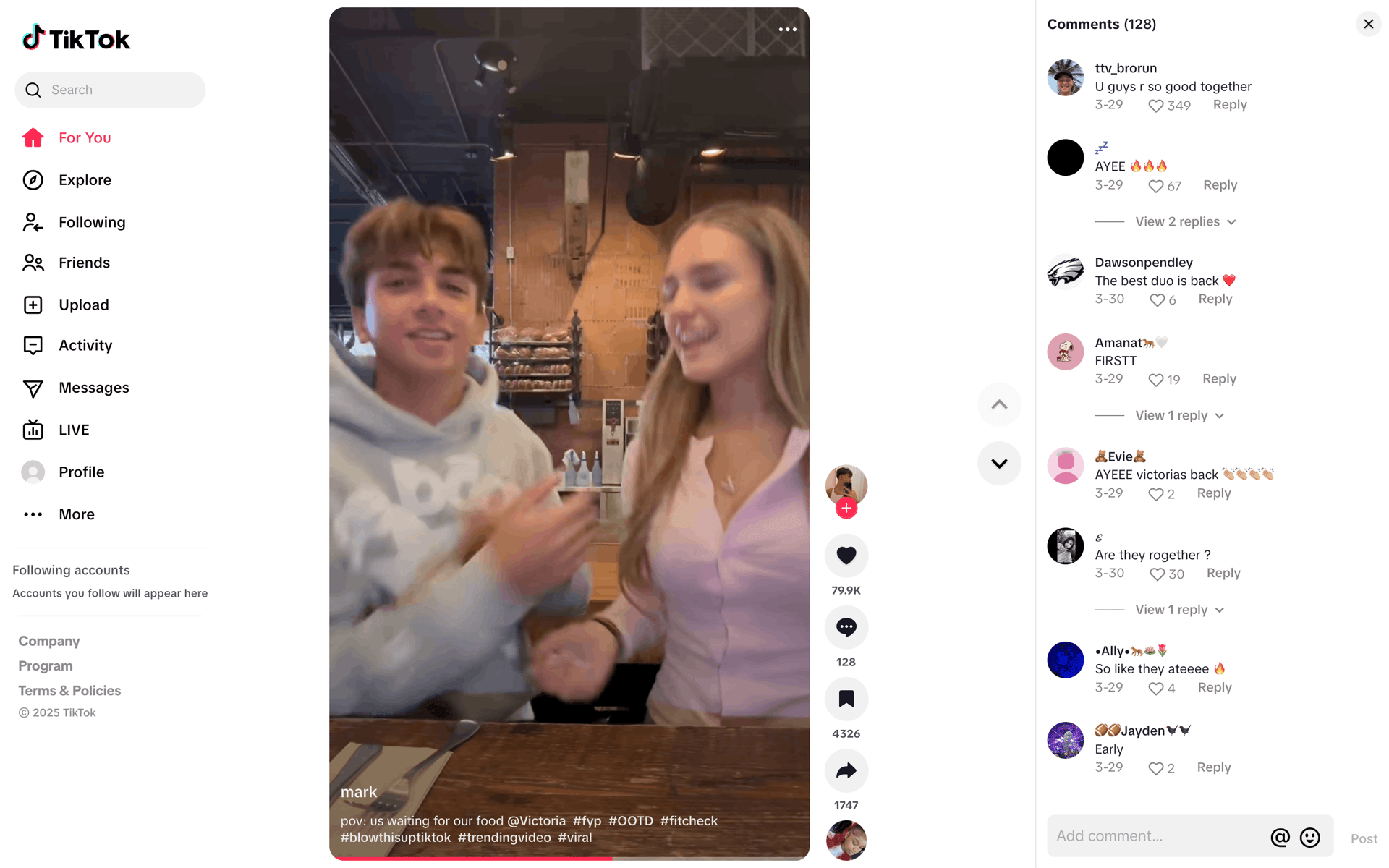 TikTok Web UI screenshot 21