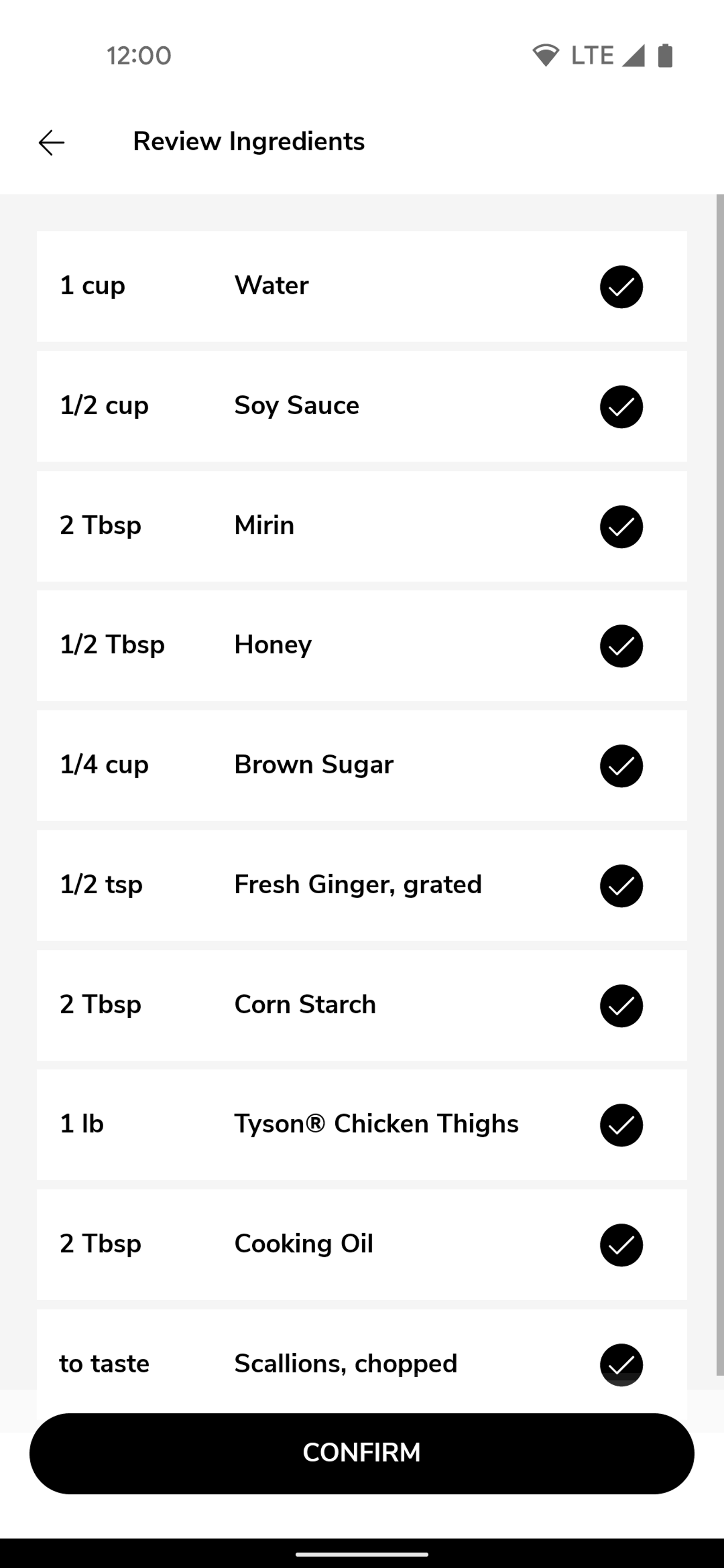 SideChef Android UI screenshot 9