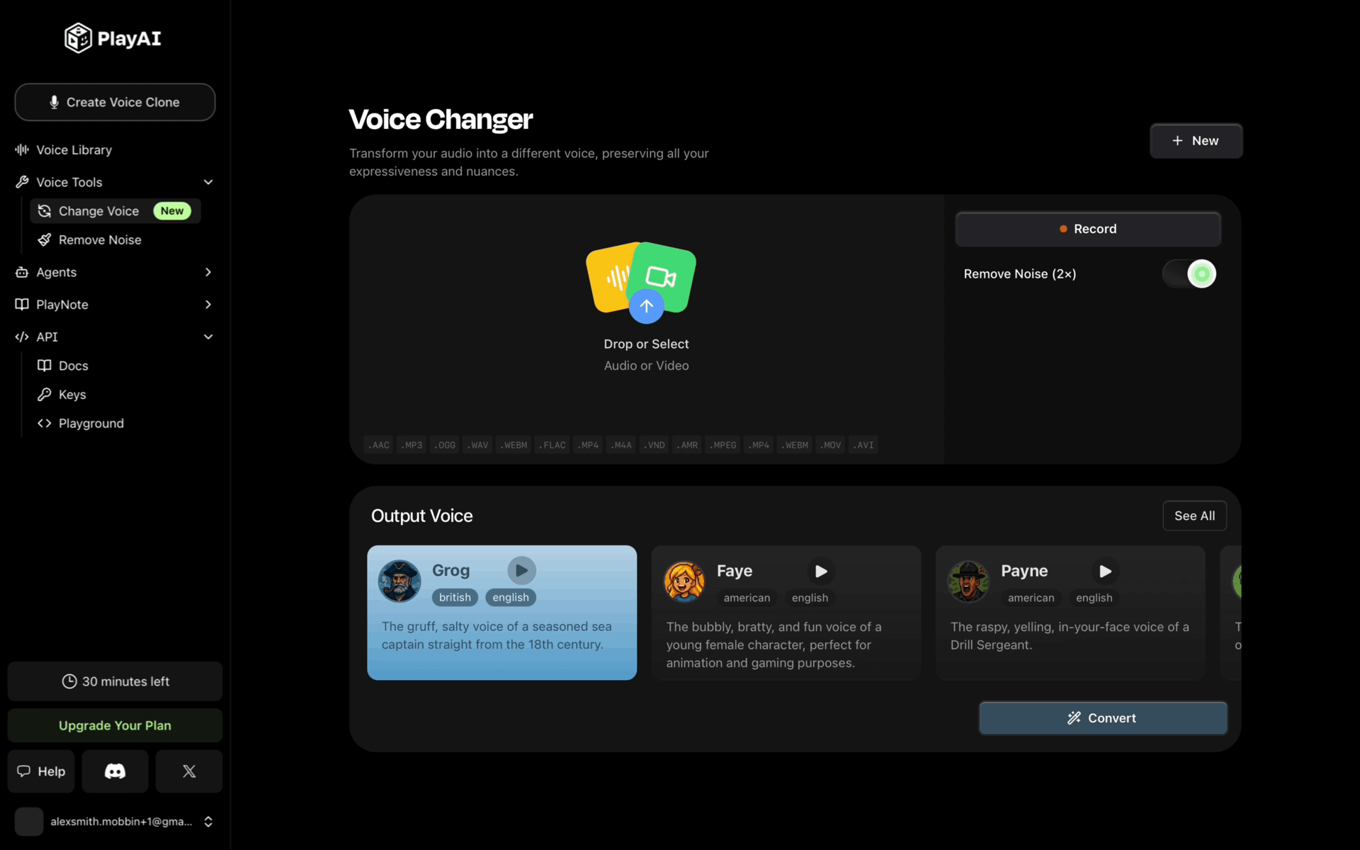 PlayAI Web UI screenshot 6
