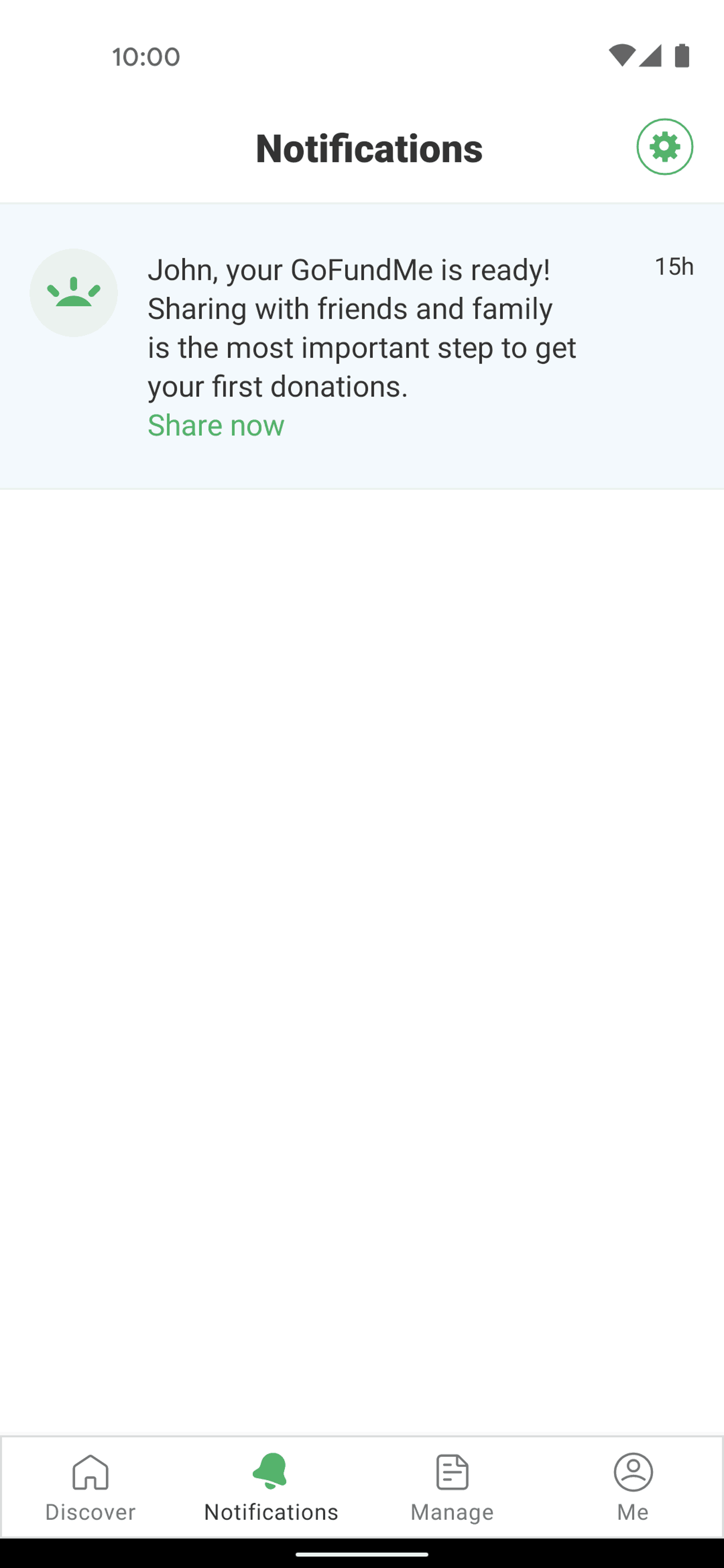 GoFundMe Android UI screenshot 4