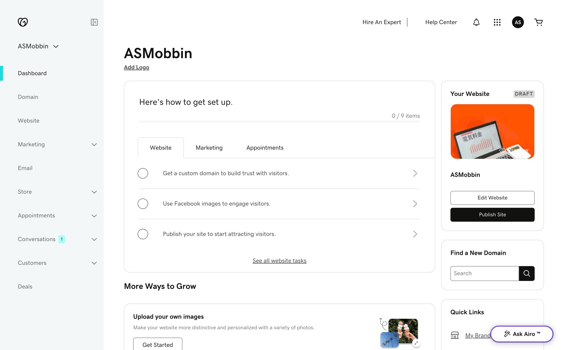 GoDaddy Web UI screenshot 15