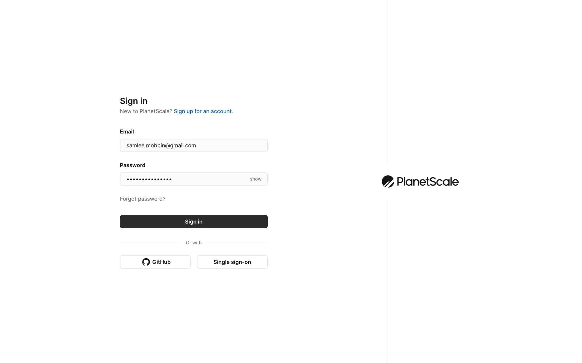 PlanetScale Web UI screenshot 11