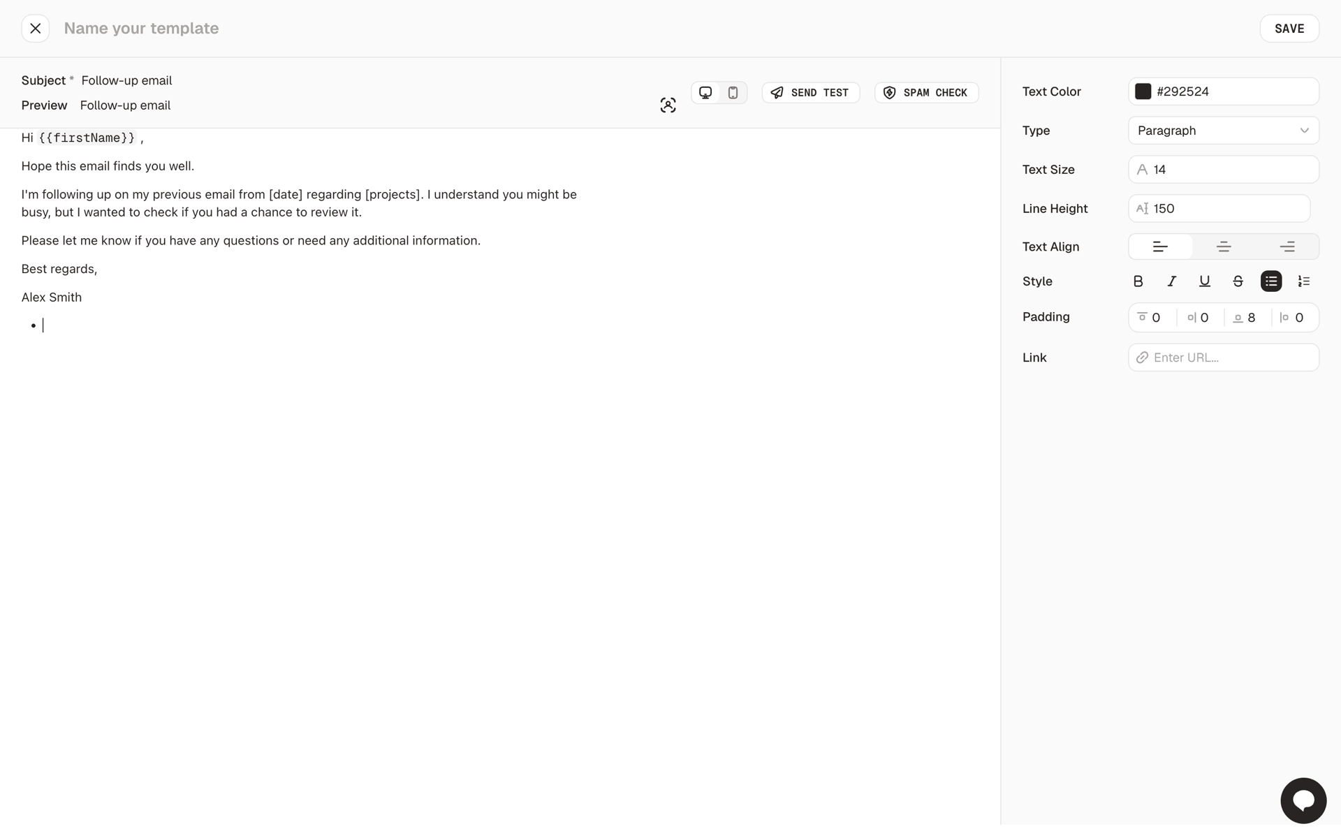 AutoSend Web UI screenshot 15