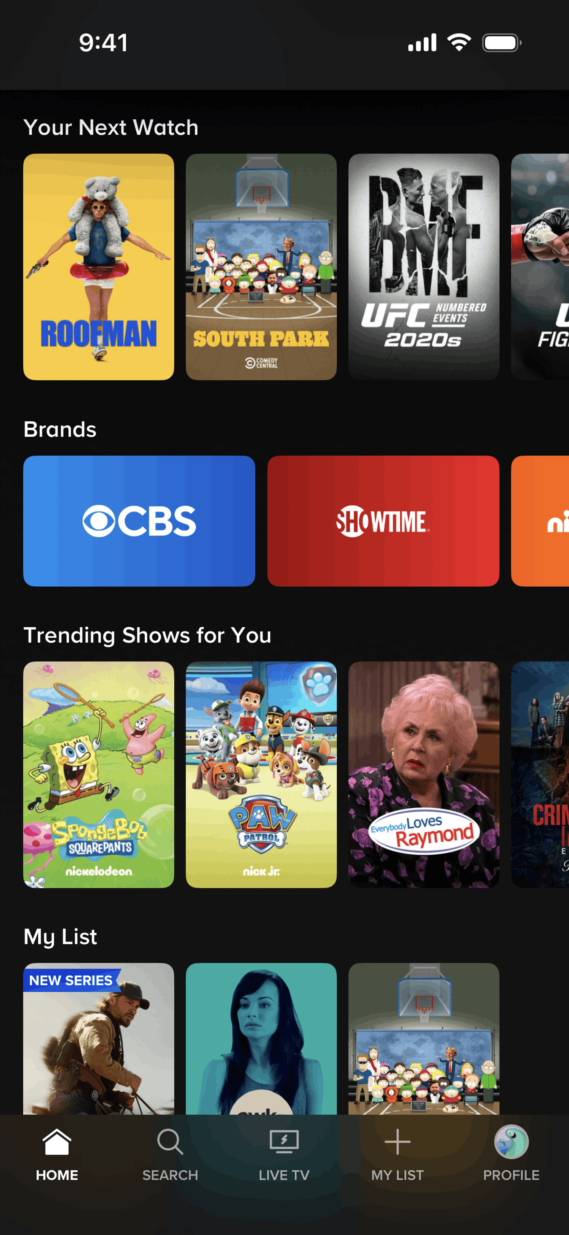 Paramount+ iOS UI screenshot 18
