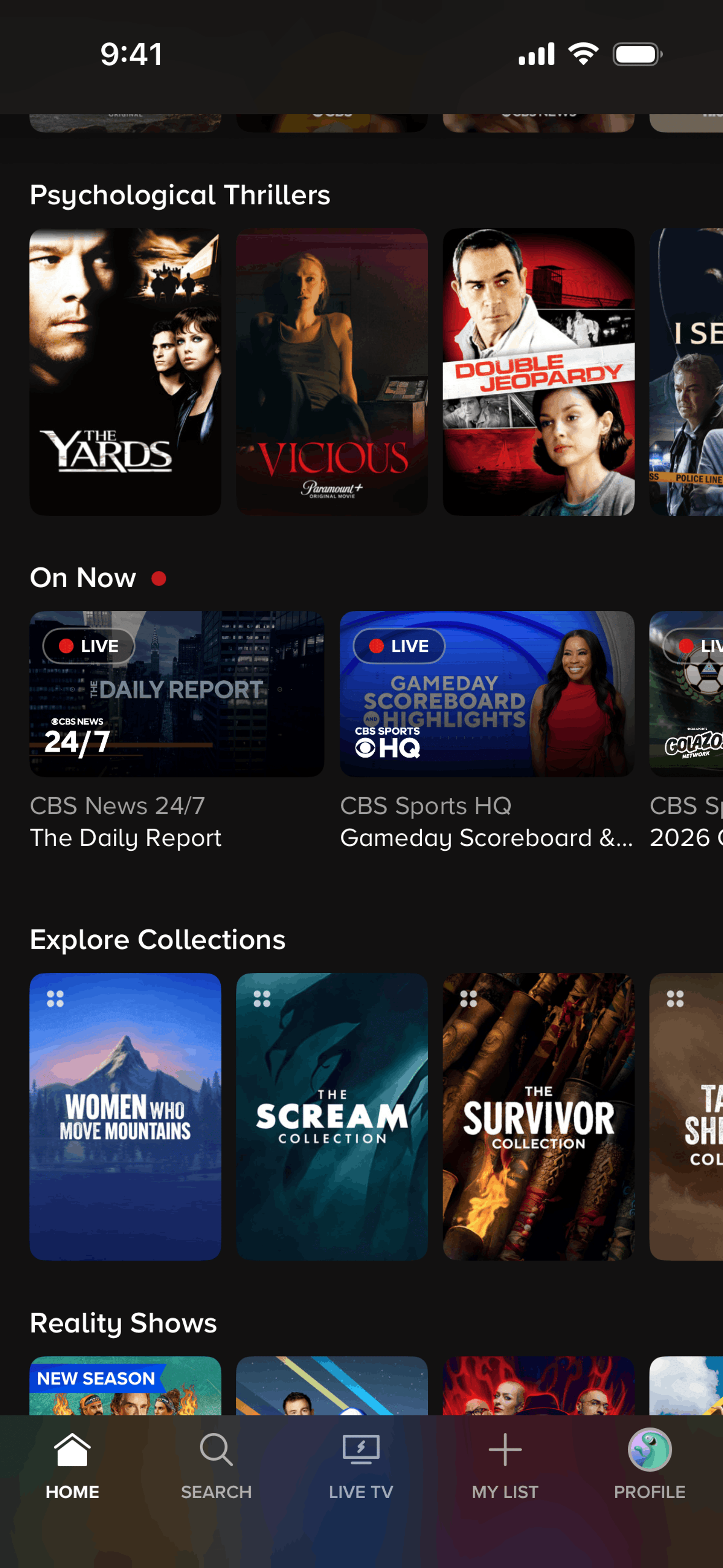 Paramount+ iOS UI screenshot 21
