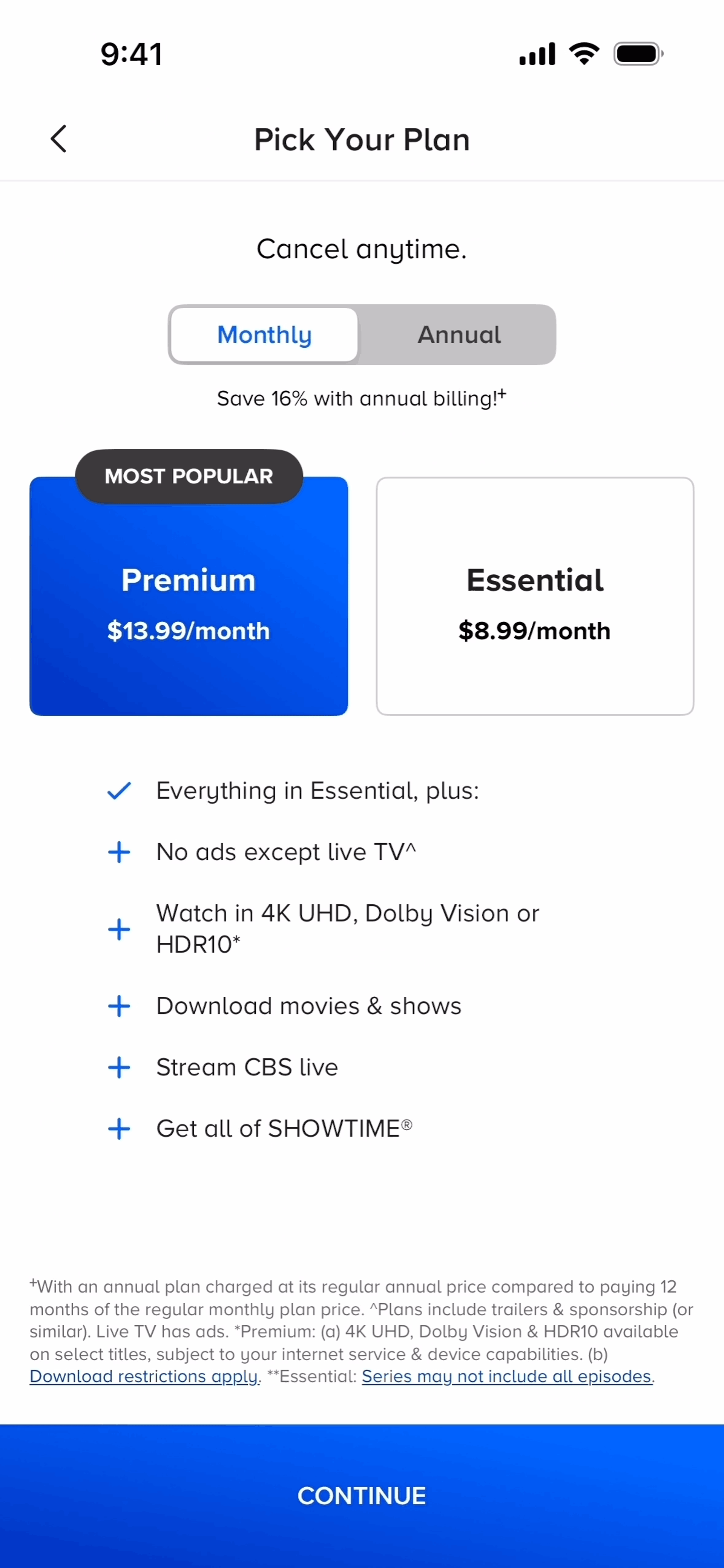 Paramount+ iOS UI screenshot 4
