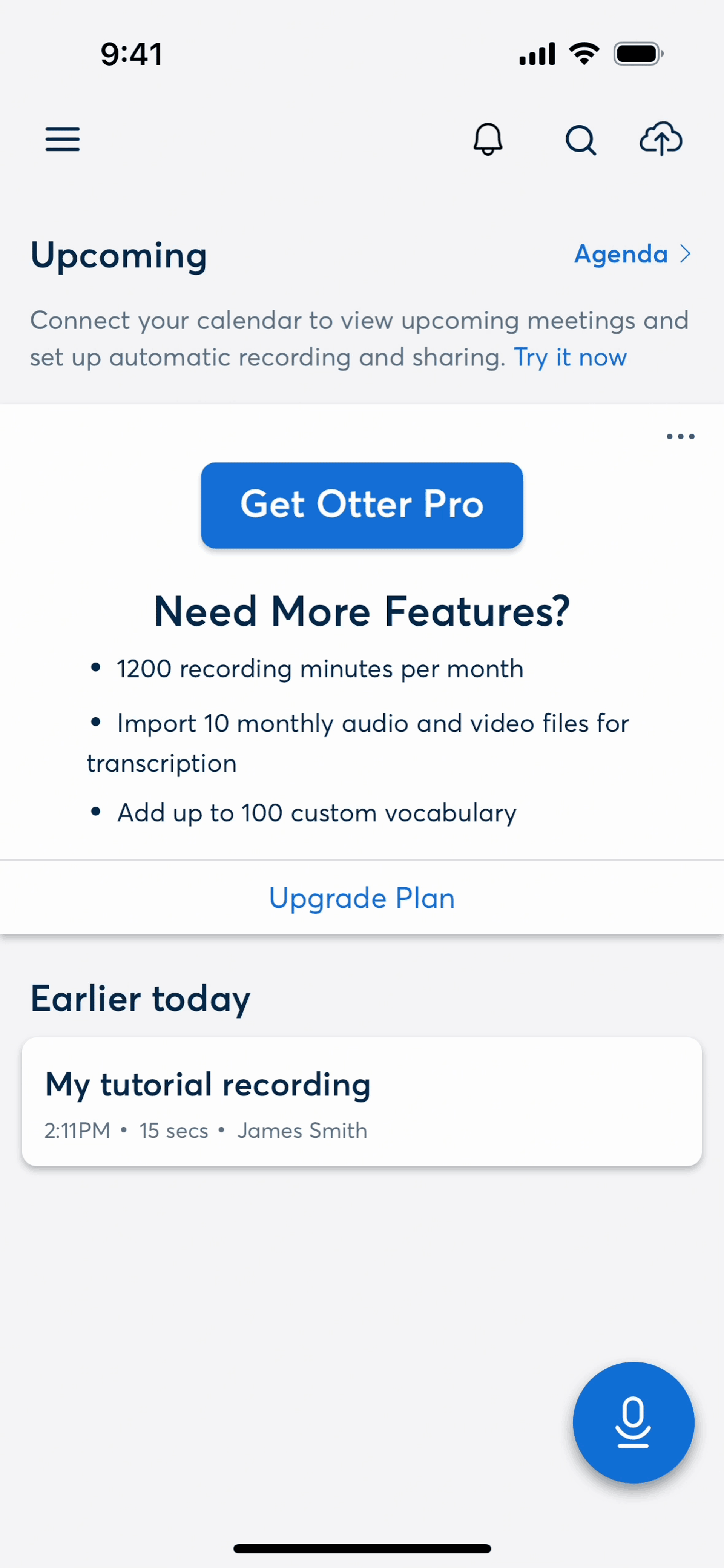 Otter.ai iOS UI screenshot 21