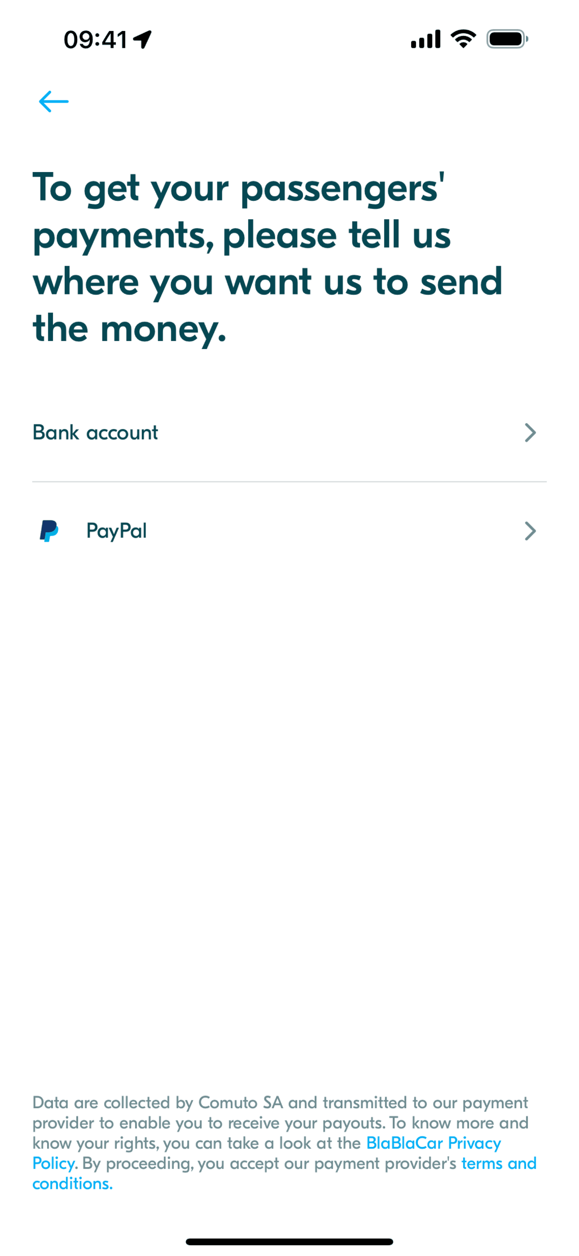 BlaBlaCar iOS UI screenshot 14