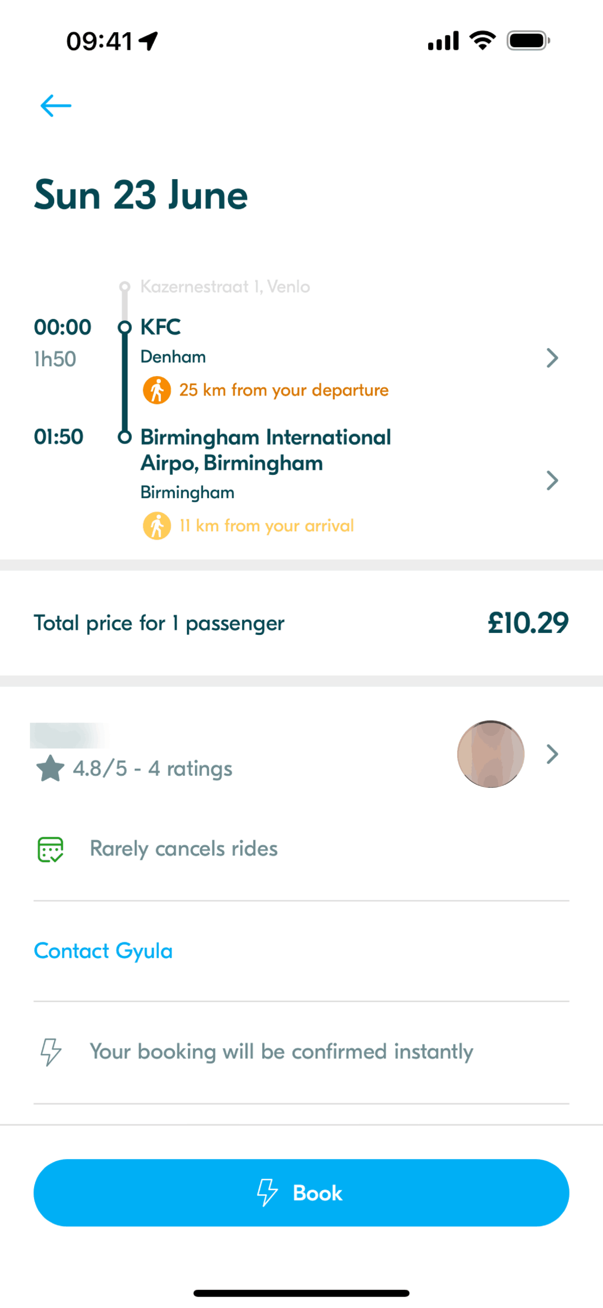 BlaBlaCar iOS UI screenshot 21