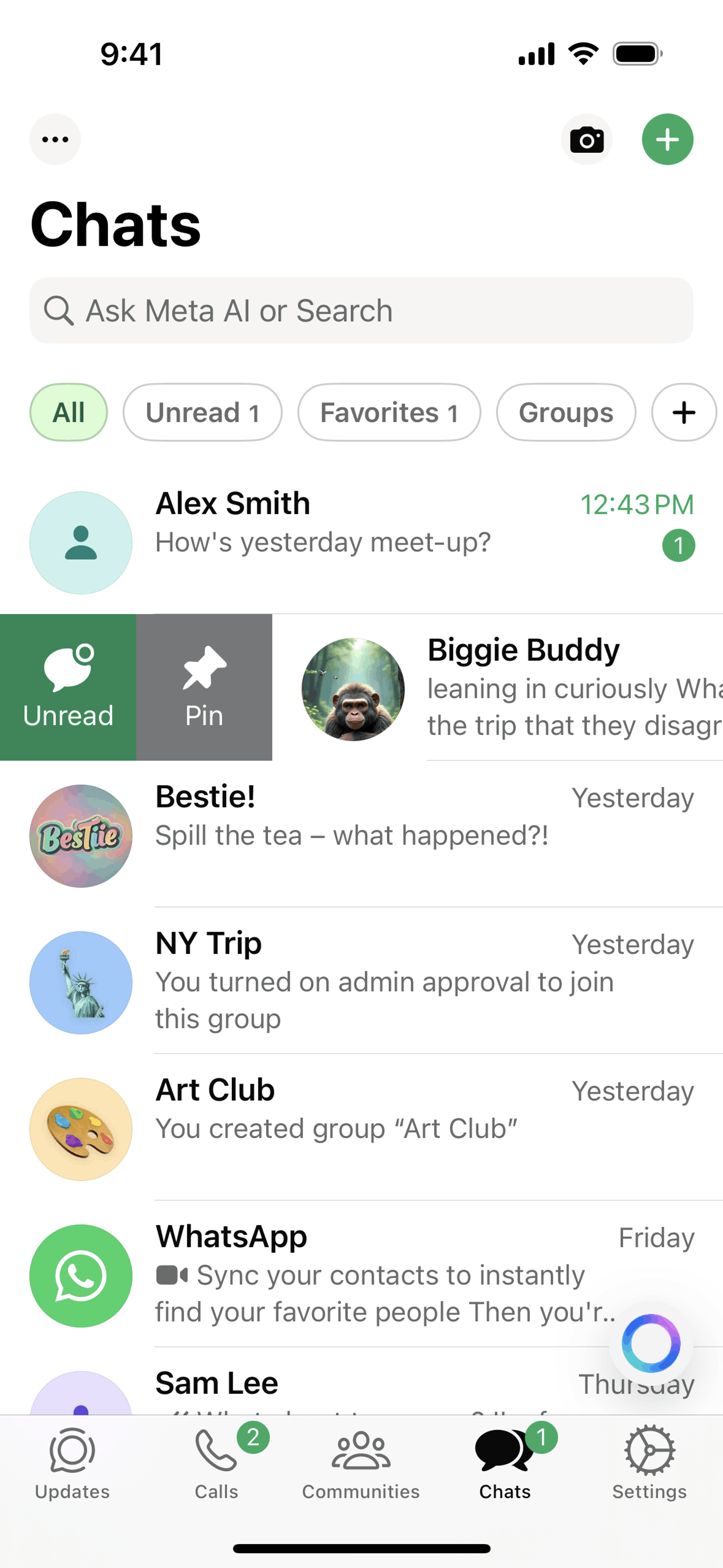WhatsApp iOS UI screenshot 7
