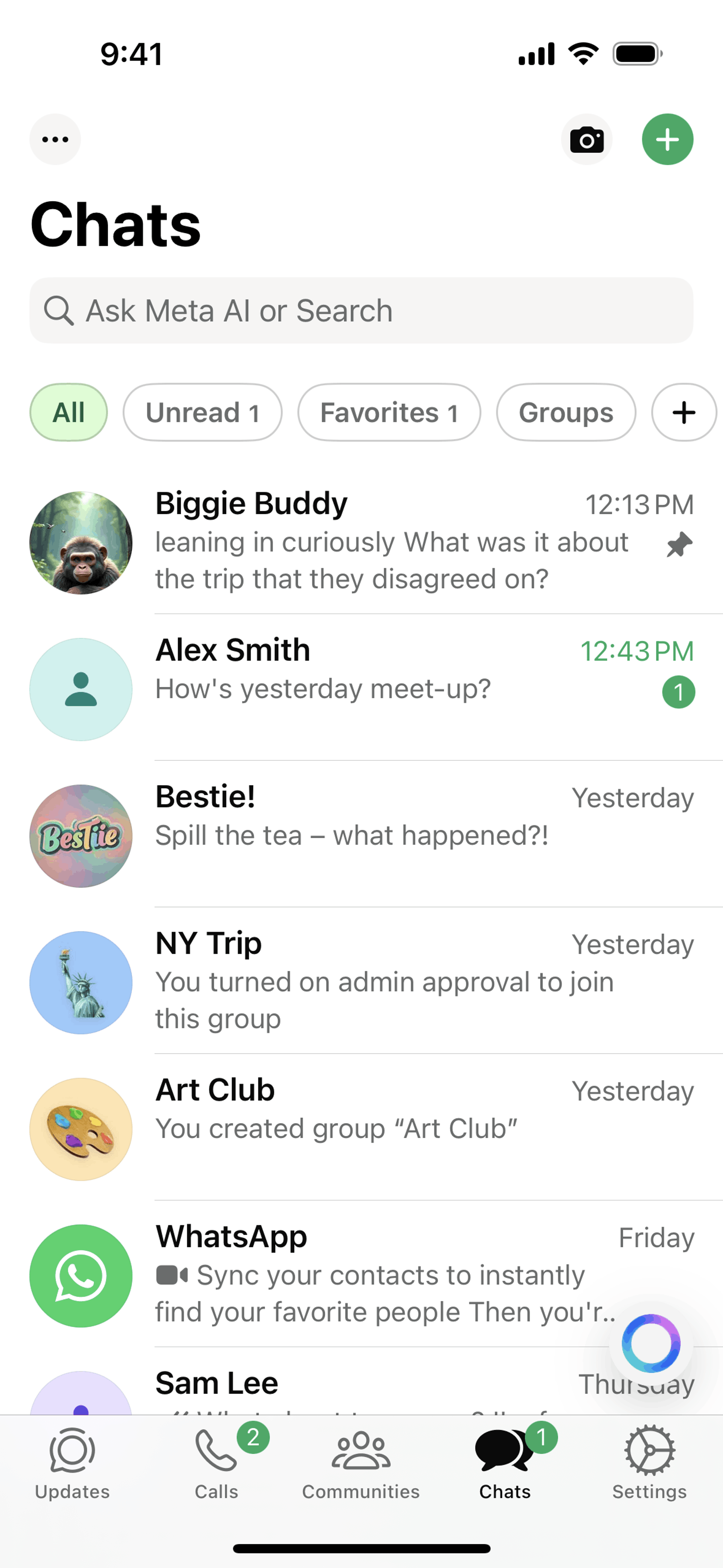 WhatsApp iOS UI screenshot 4