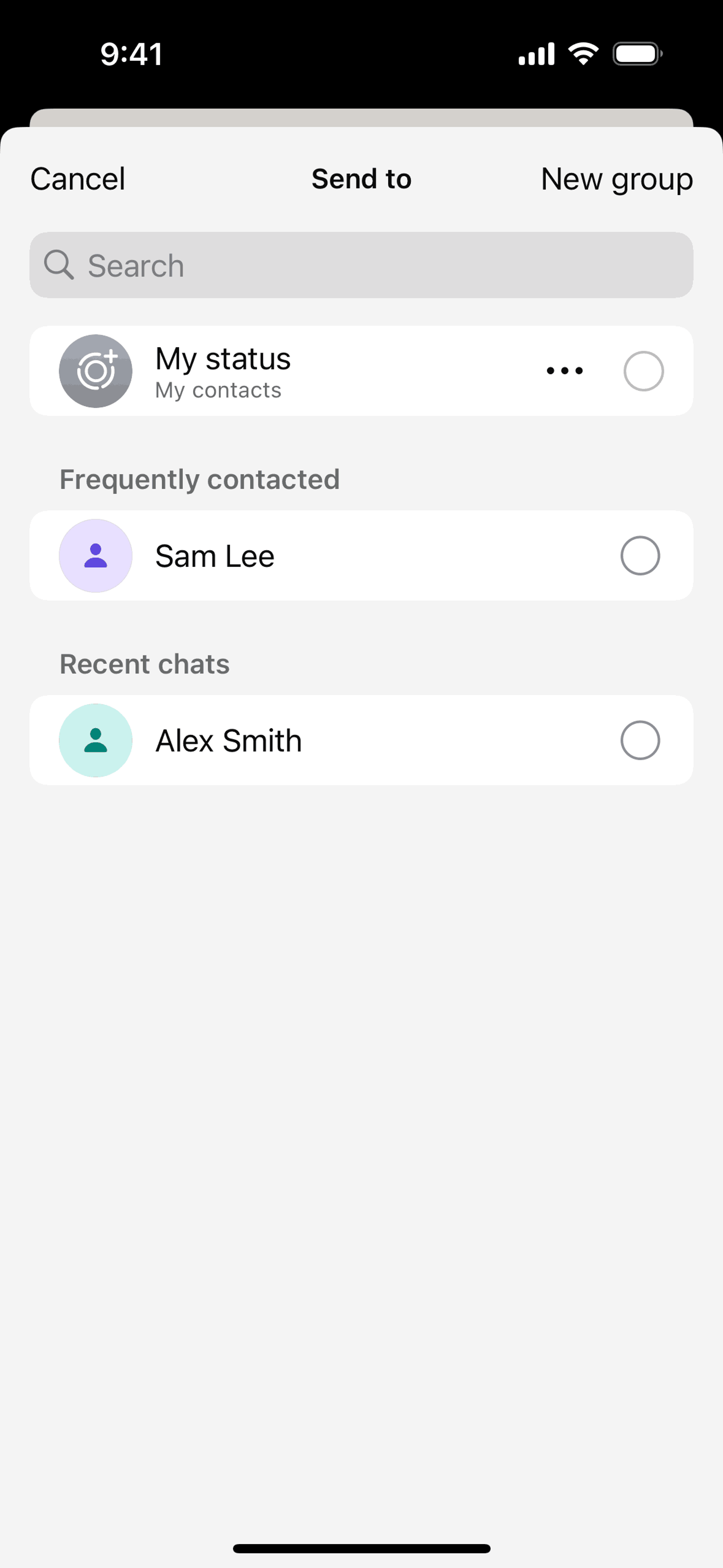 WhatsApp iOS UI screenshot 23