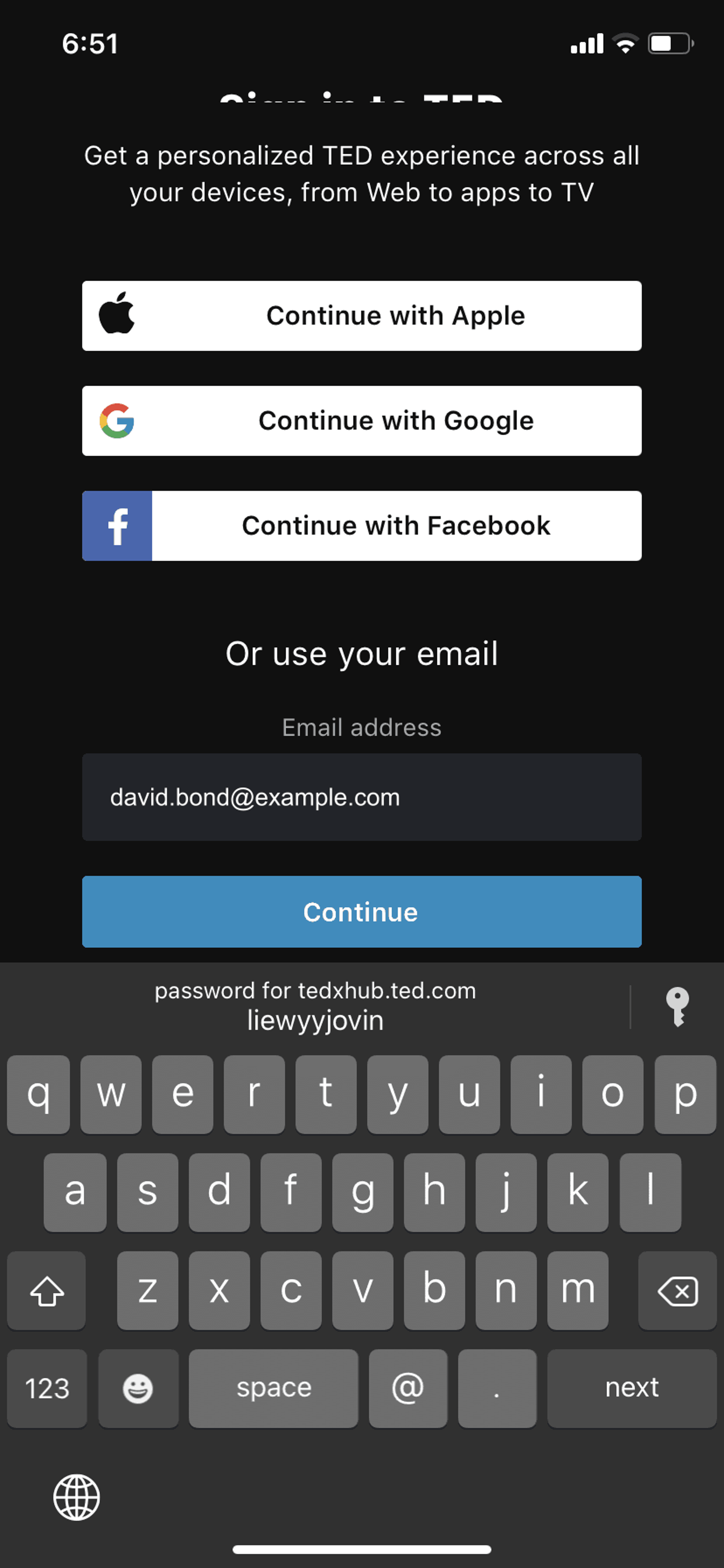 TED iOS Education interface screenshot 8
