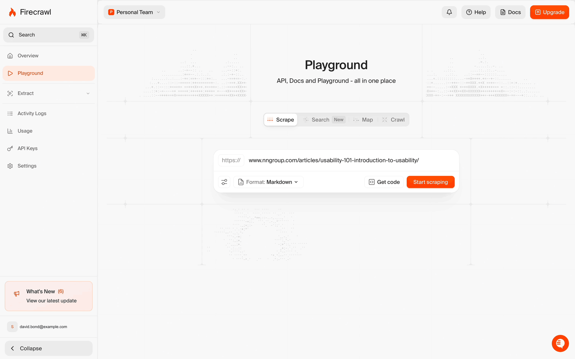 Firecrawl Web Developer Tools interface screenshot 12