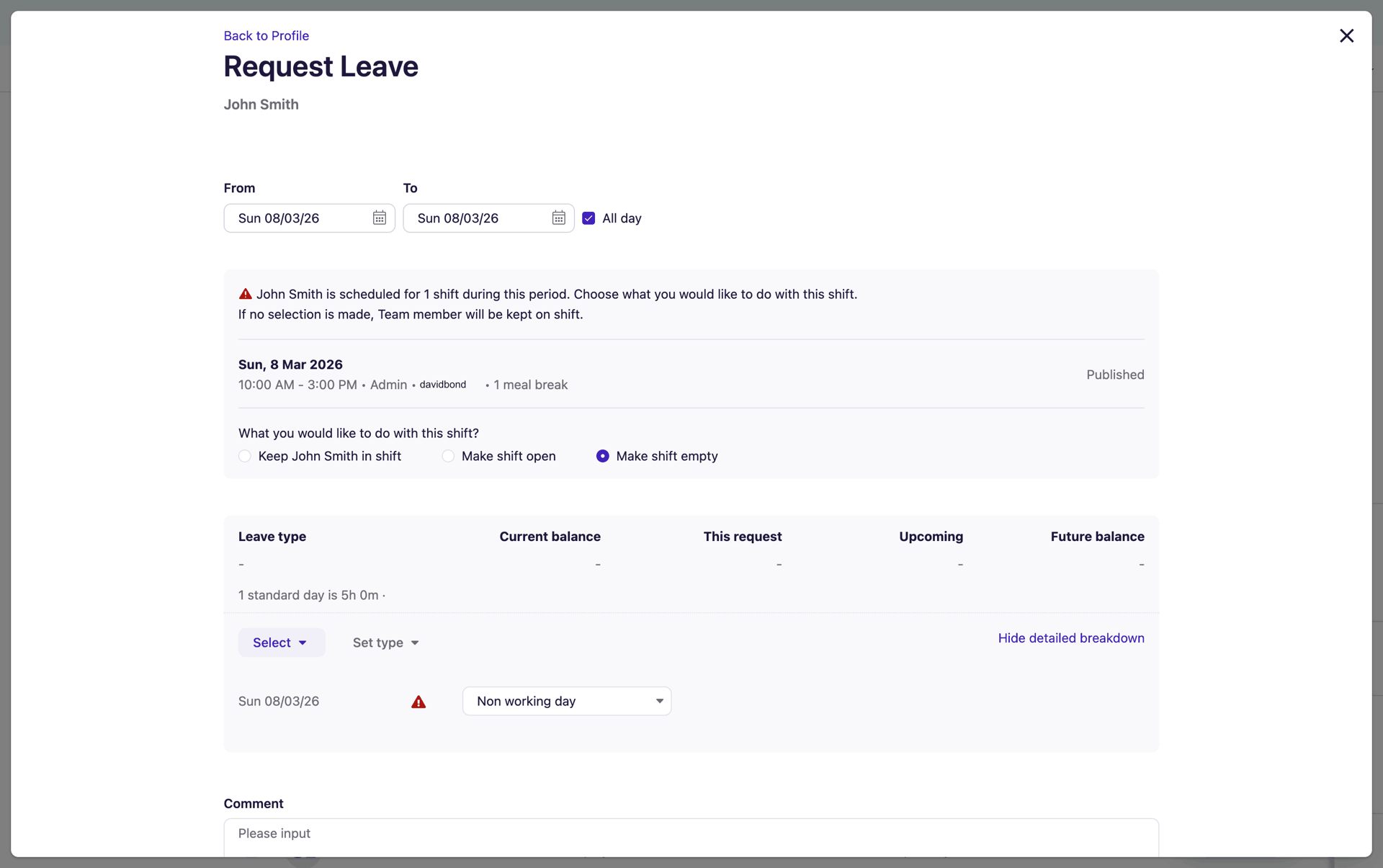 Deputy Web workforce management interface screenshot 13