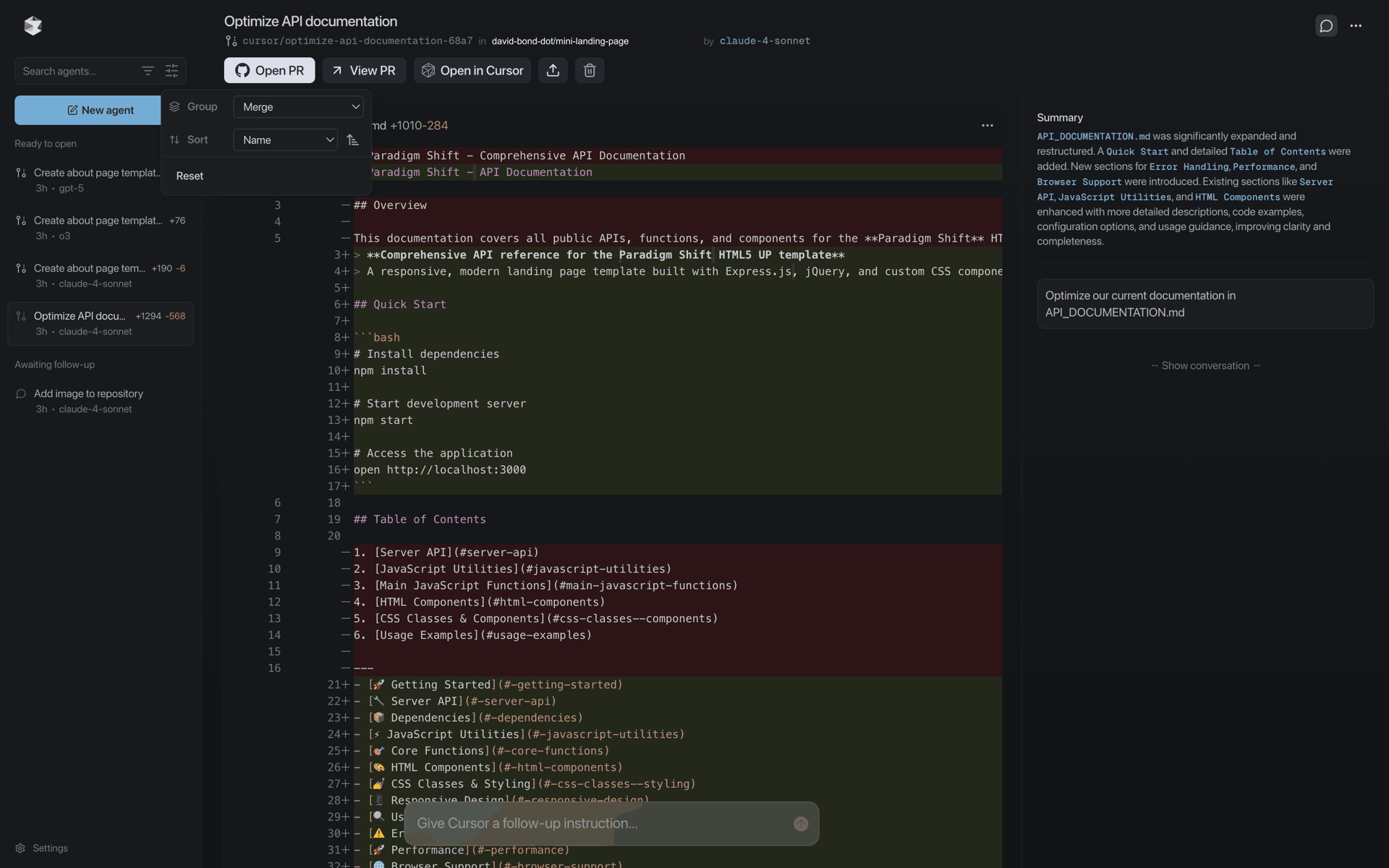Cursor Web Developer Tools interface screenshot 7