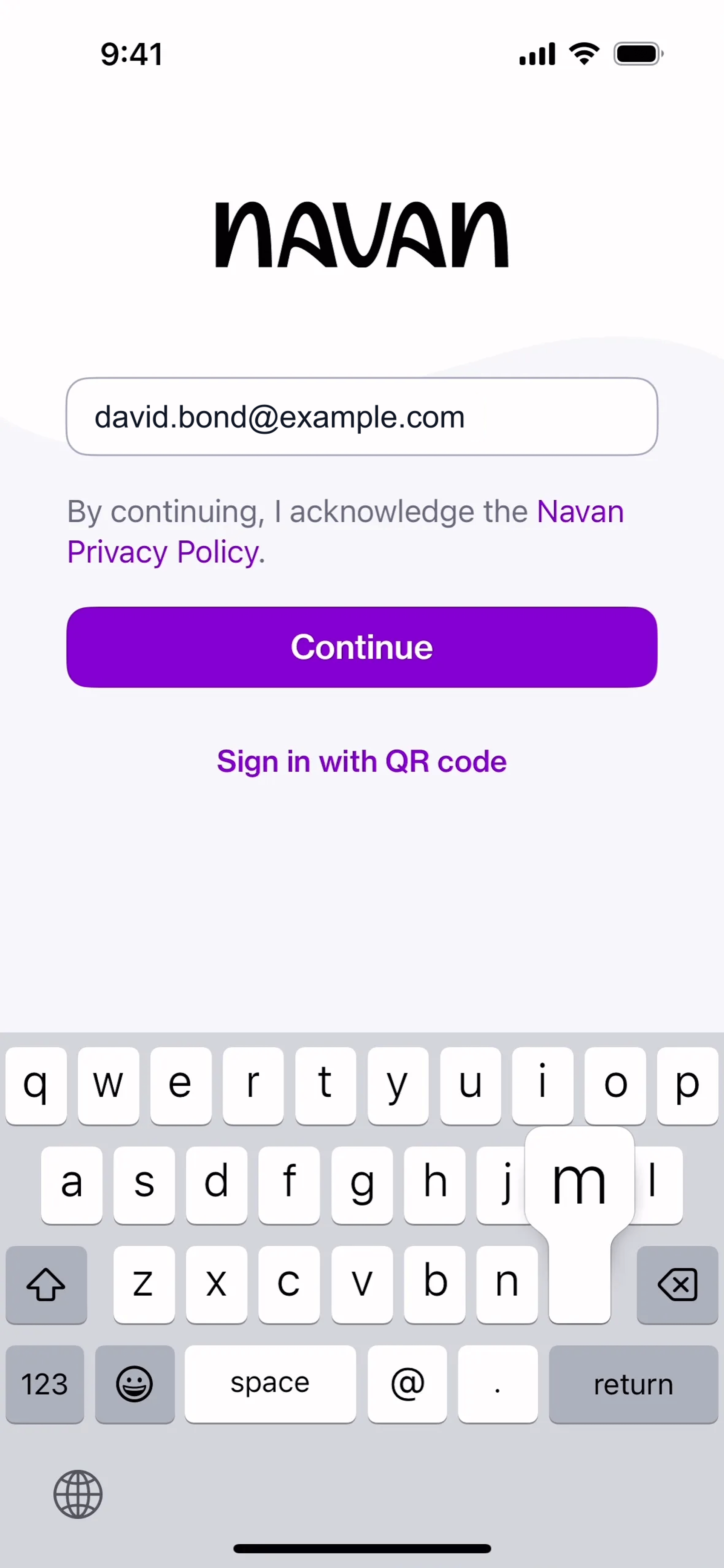 Navan iOS Business interface screenshot 2