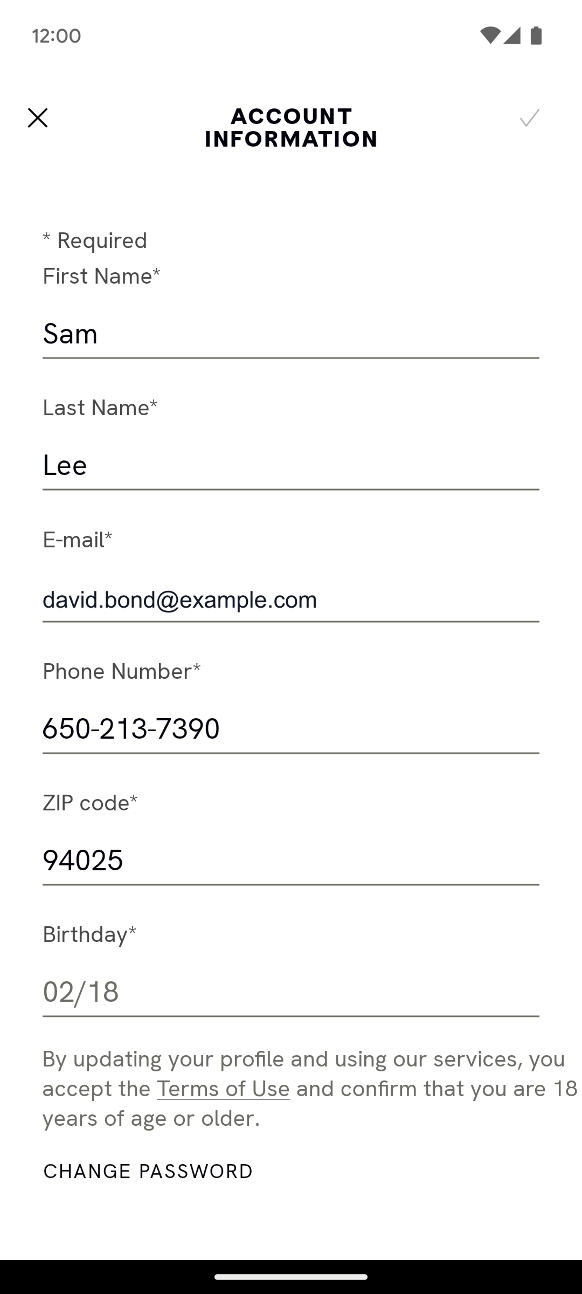 CAVA Android Food & Drink interface screenshot 4